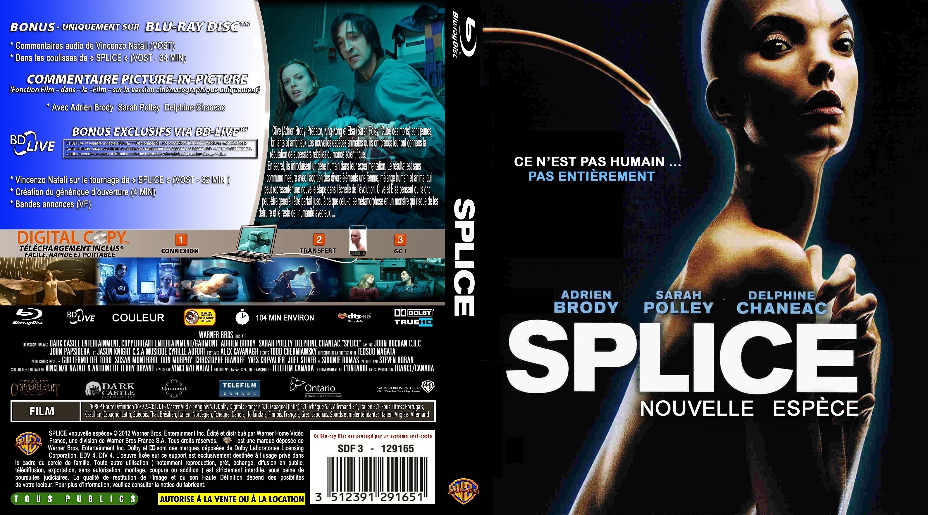 Jaquette DVD Splice custom (BLU-RAY)