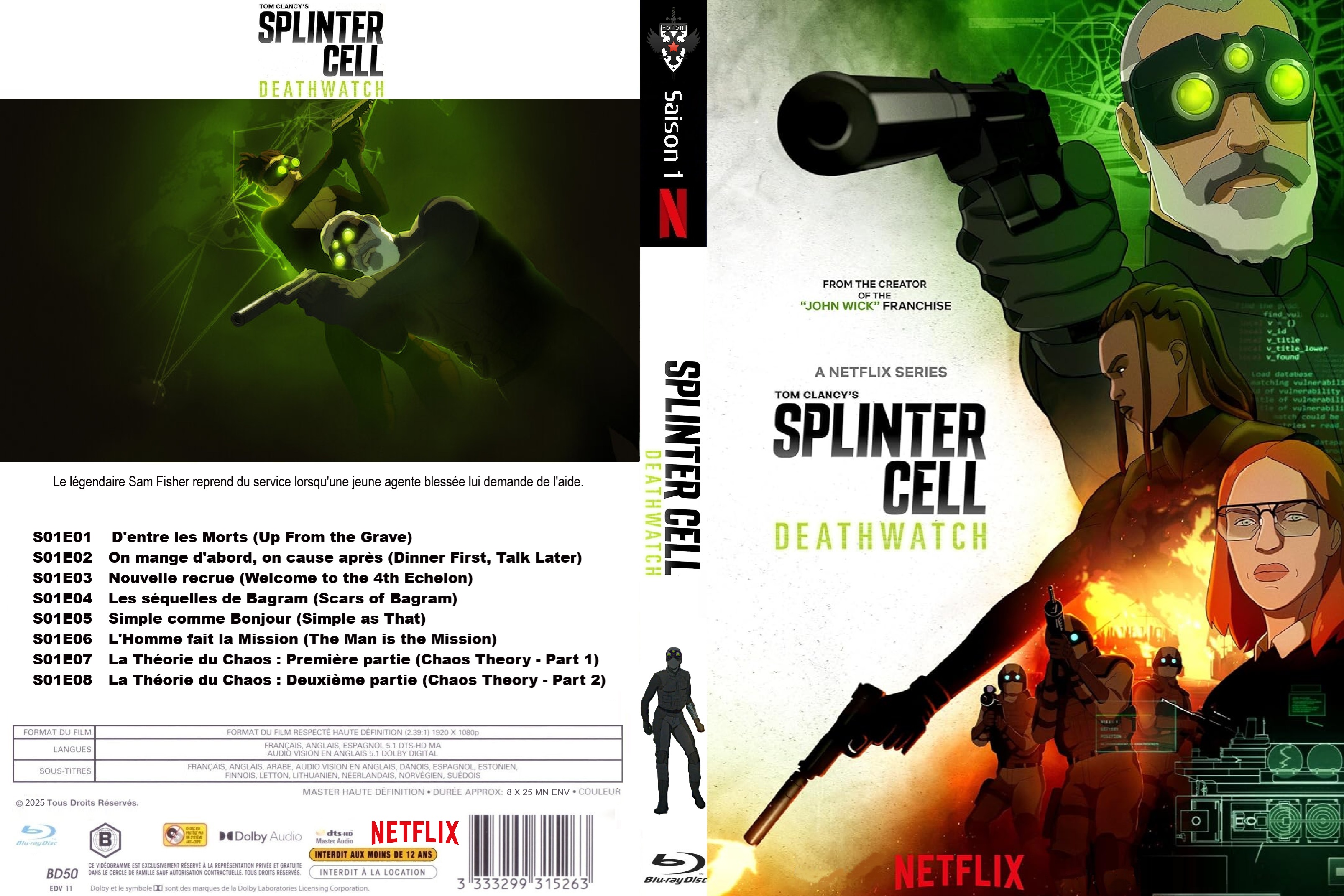 Jaquette DVD Splinter Cell Deathwatch saison 1 custom