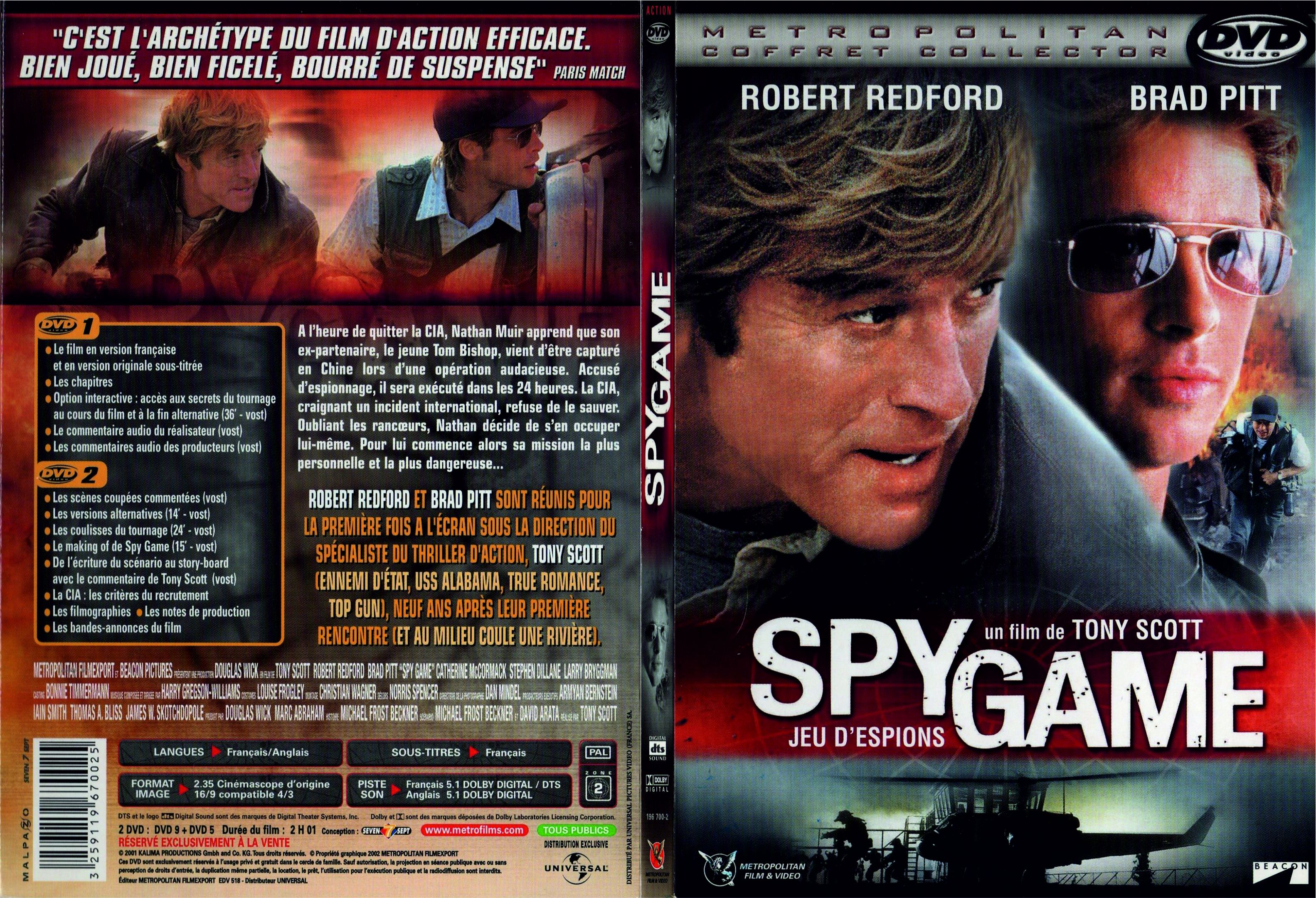 Jaquette DVD Spy game - SLIM