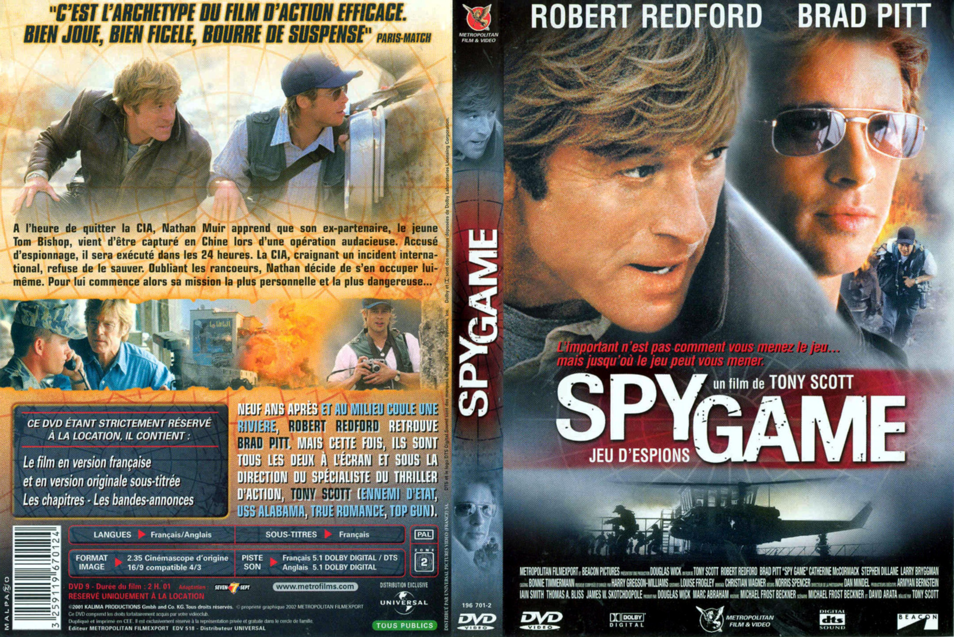 Jaquette DVD Spy game v2