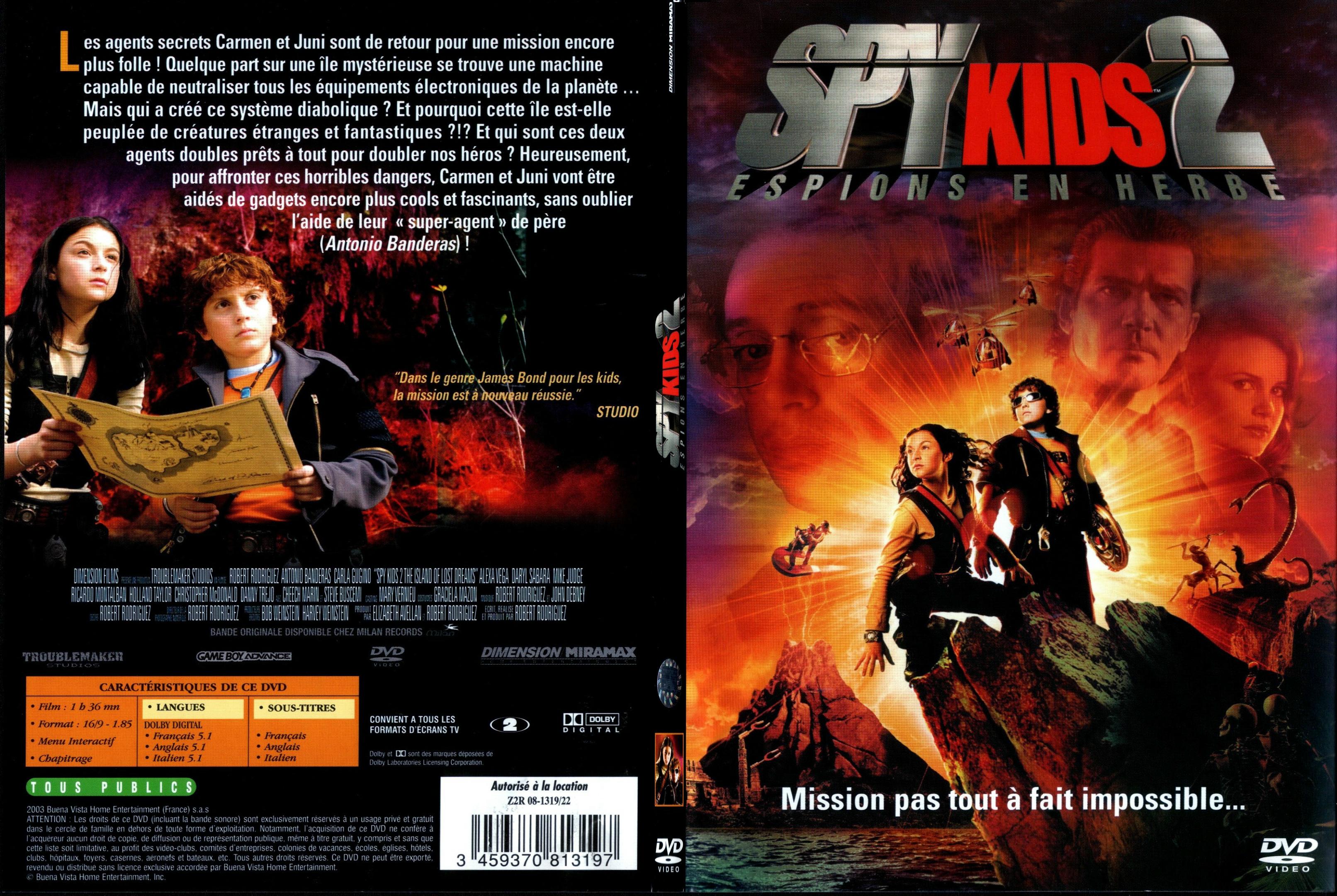 Jaquette DVD Spy kids 2 - SLIM