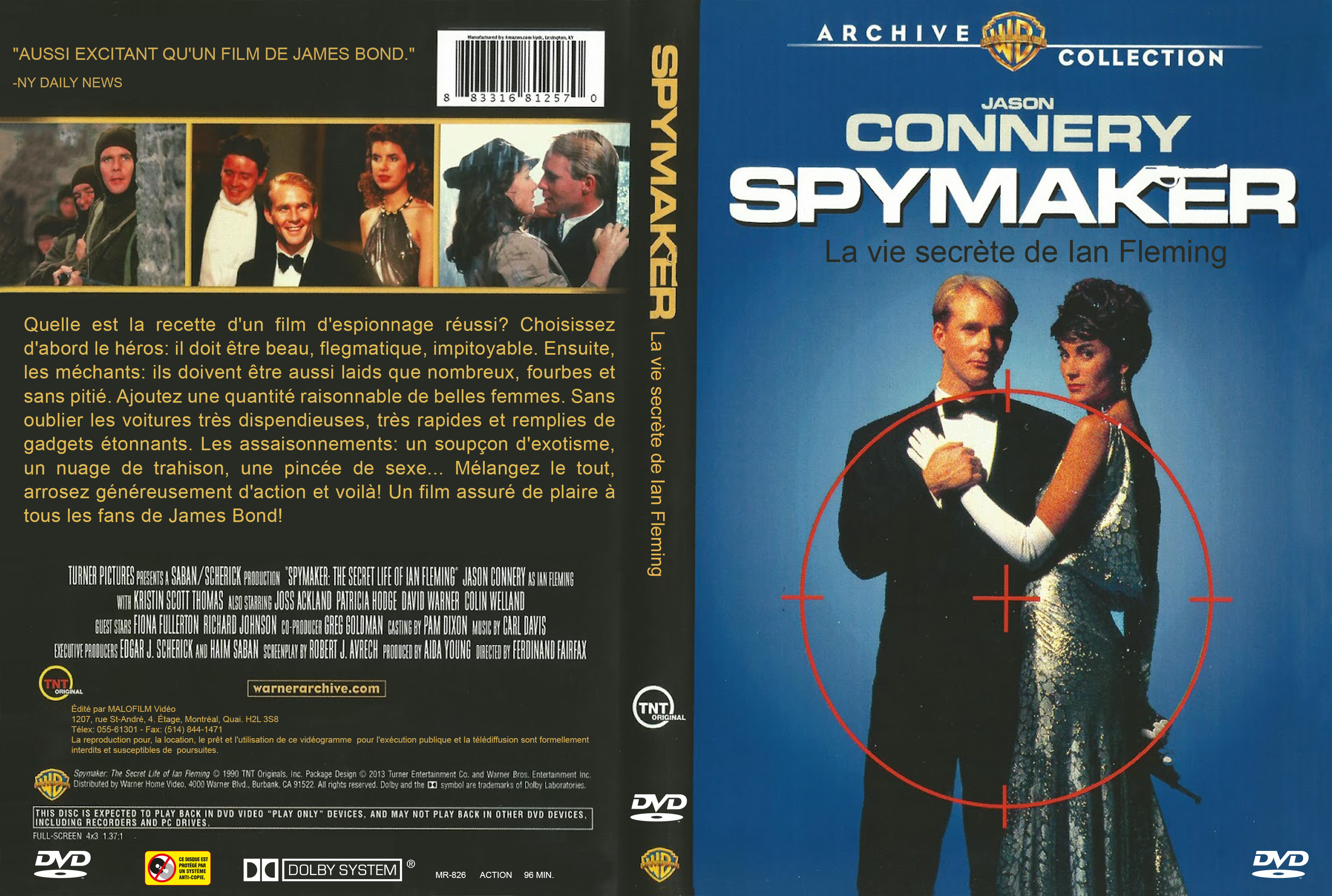 Jaquette DVD Spymaker - La vie secrete de Ian Fleming custom