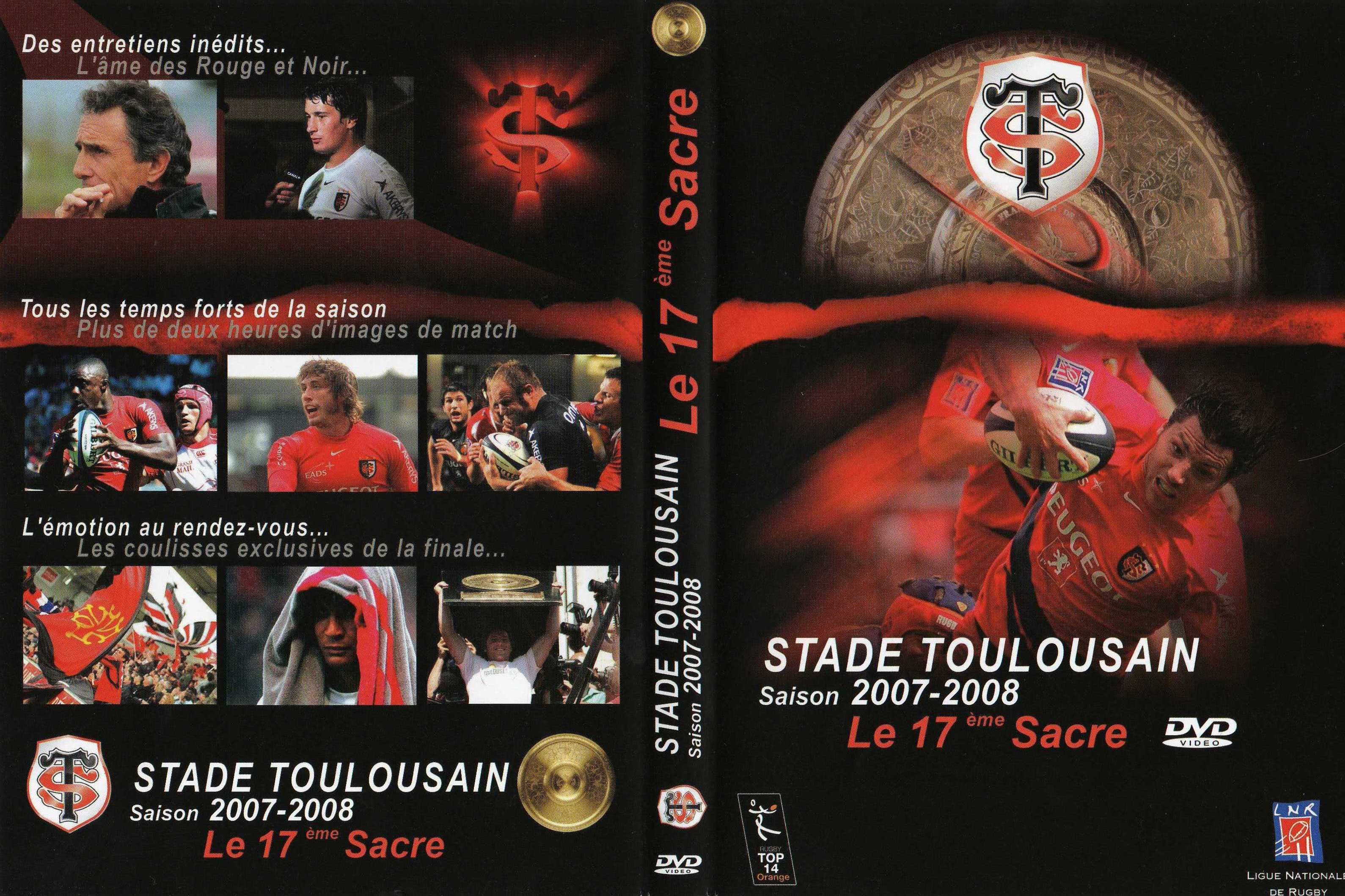 Jaquette DVD Stade Toulousain Champion de France 2008  Le 17me Sacre