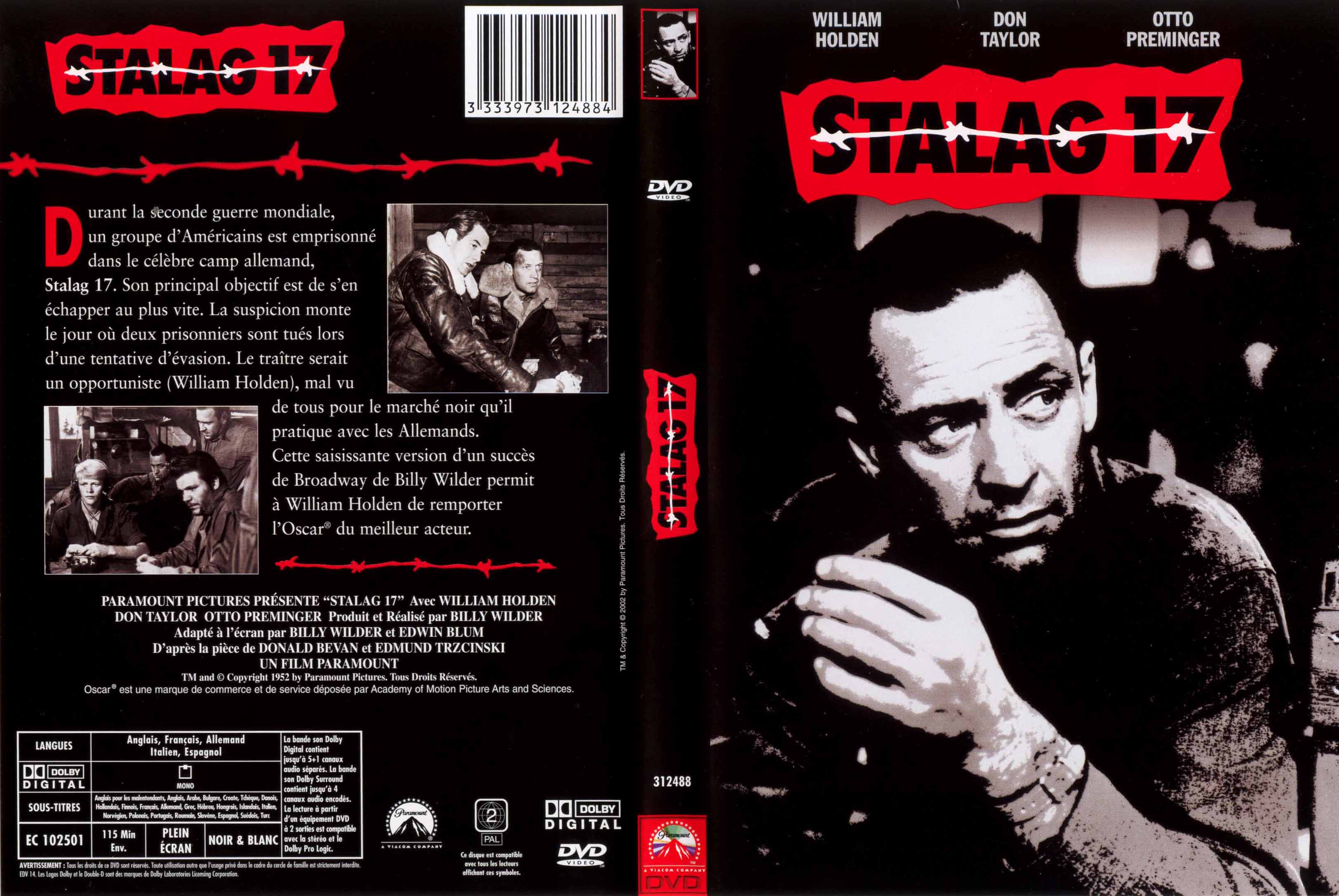 Jaquette DVD Stalag 17