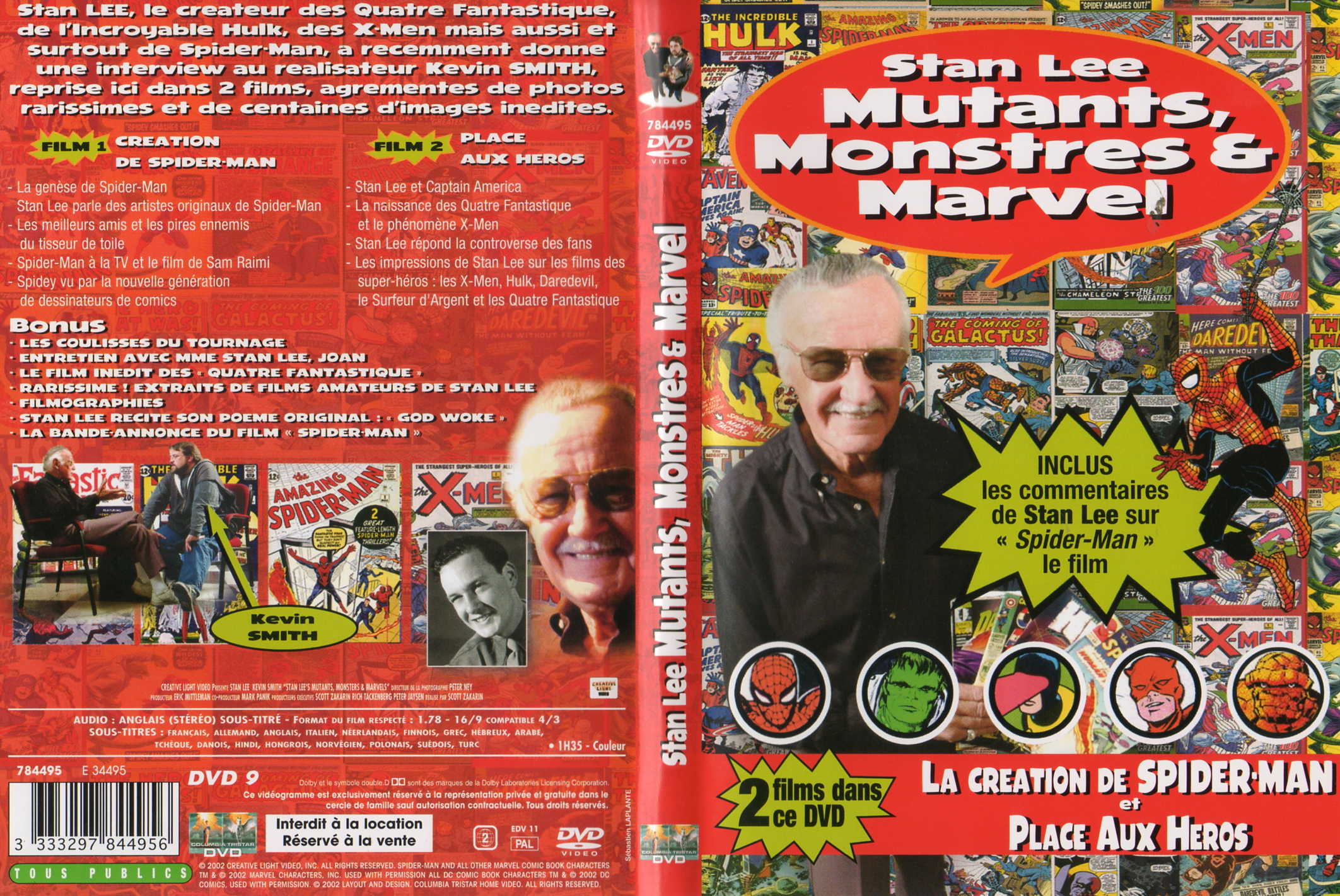 Jaquette DVD Stan Lee - Mutants, monstres et Marvel