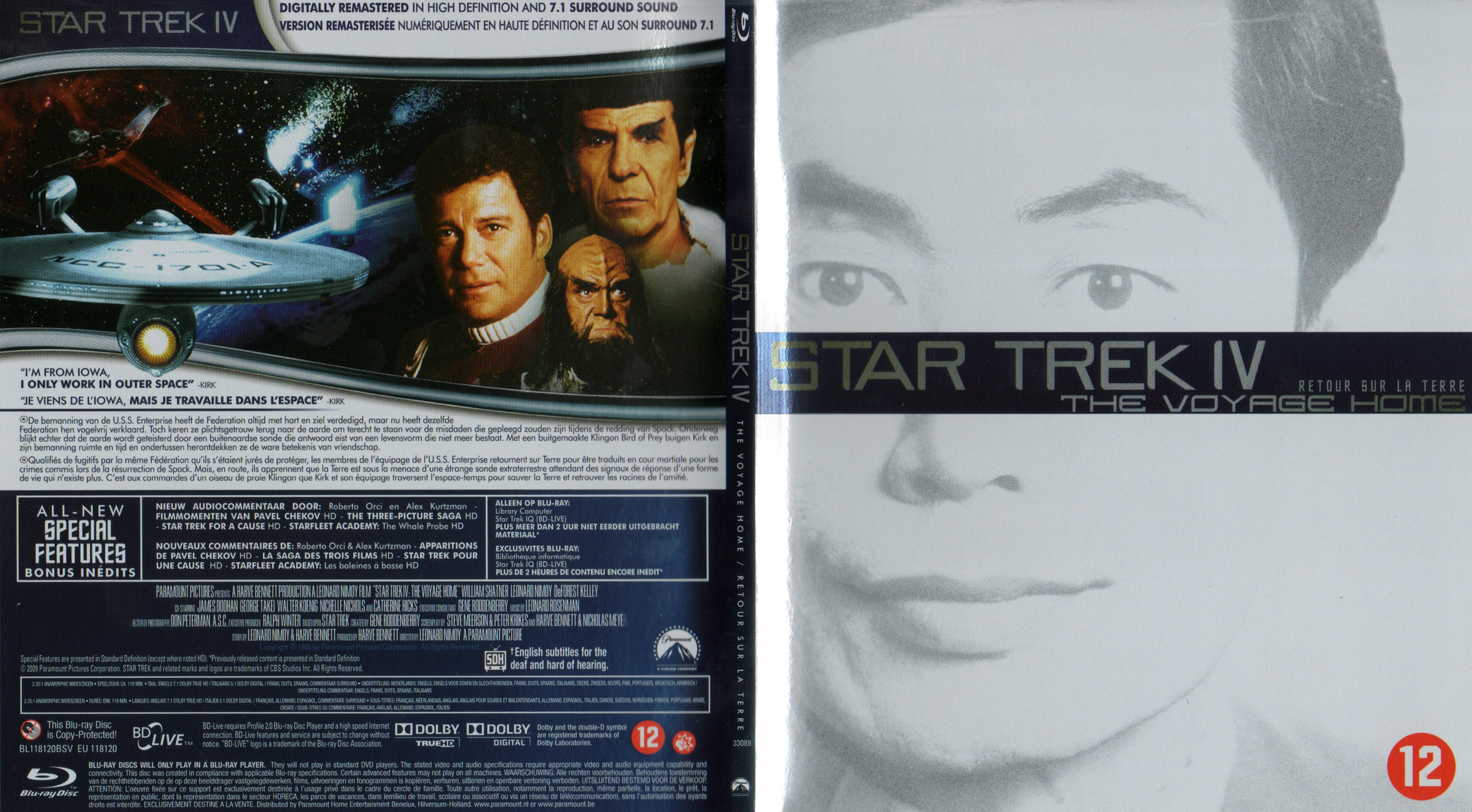 Jaquette DVD Star Trek 4 Retour sur terre (BLU-RAY) v2