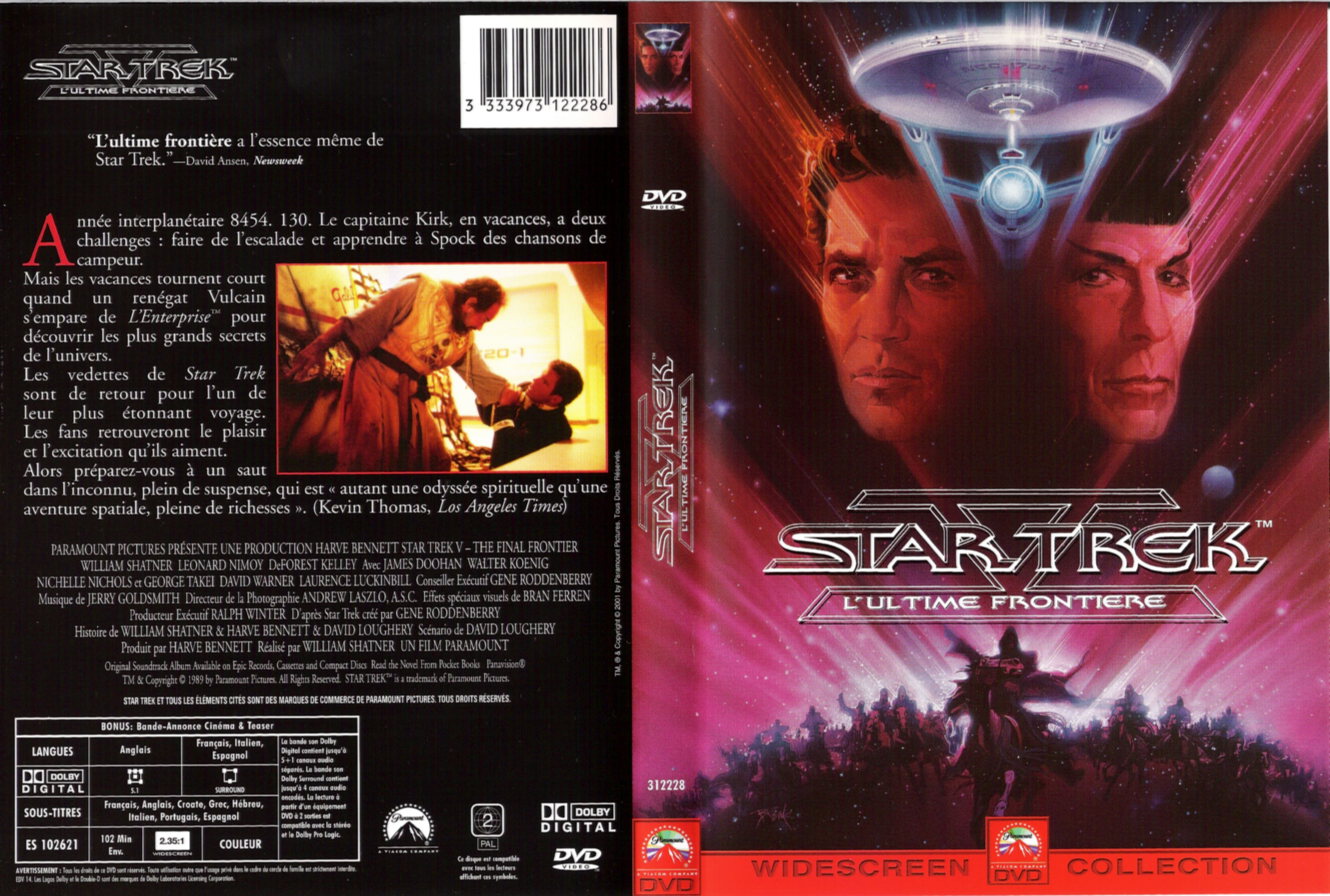 Jaquette DVD Star Trek 5 l