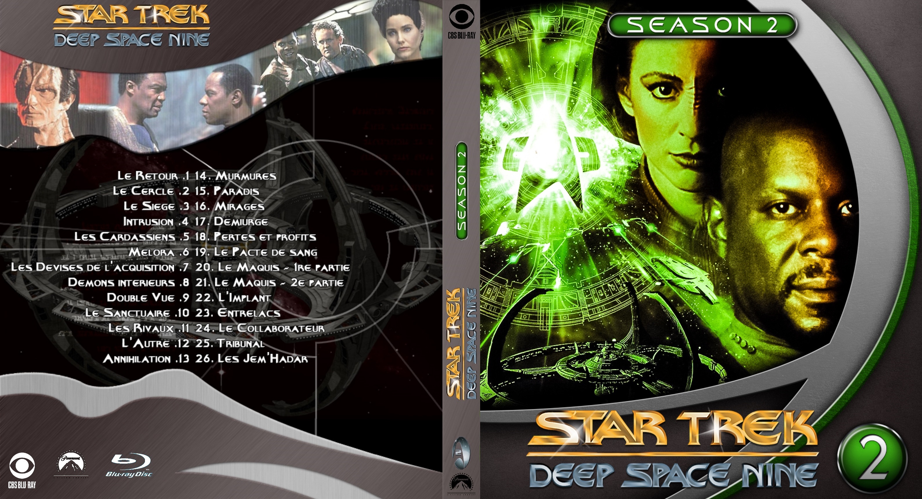 Jaquette DVD Star Trek Deep Space Nine saison 2 custom (BLU-RAY)