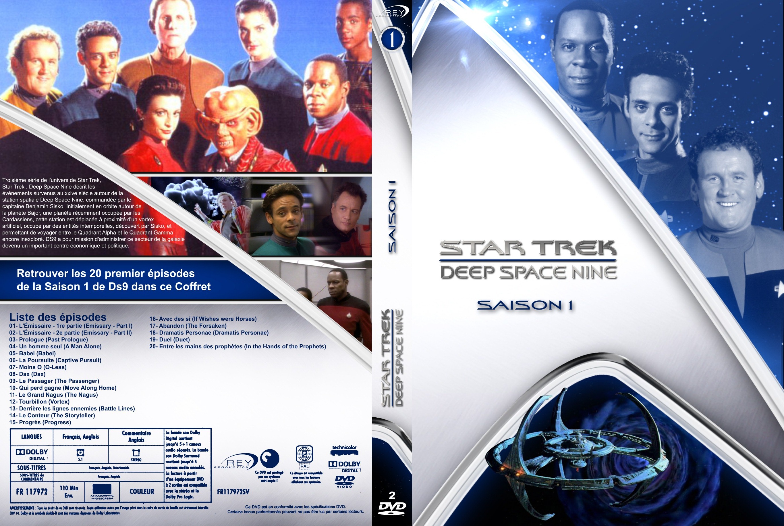 Jaquette DVD Star Trek Deep space nine Saison 1 custom