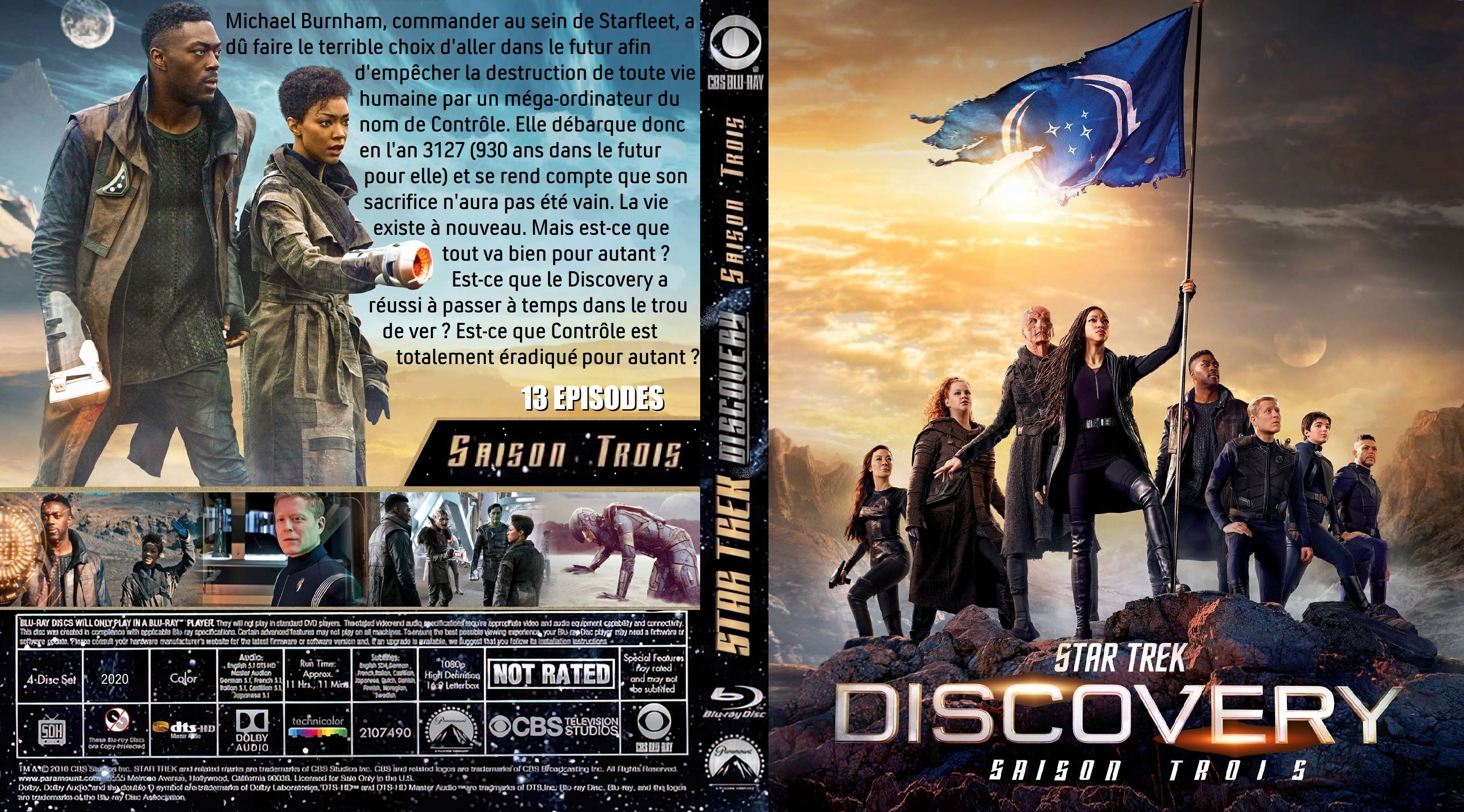 Jaquette DVD Star Trek Discovery Saison 3 Bluray custom
