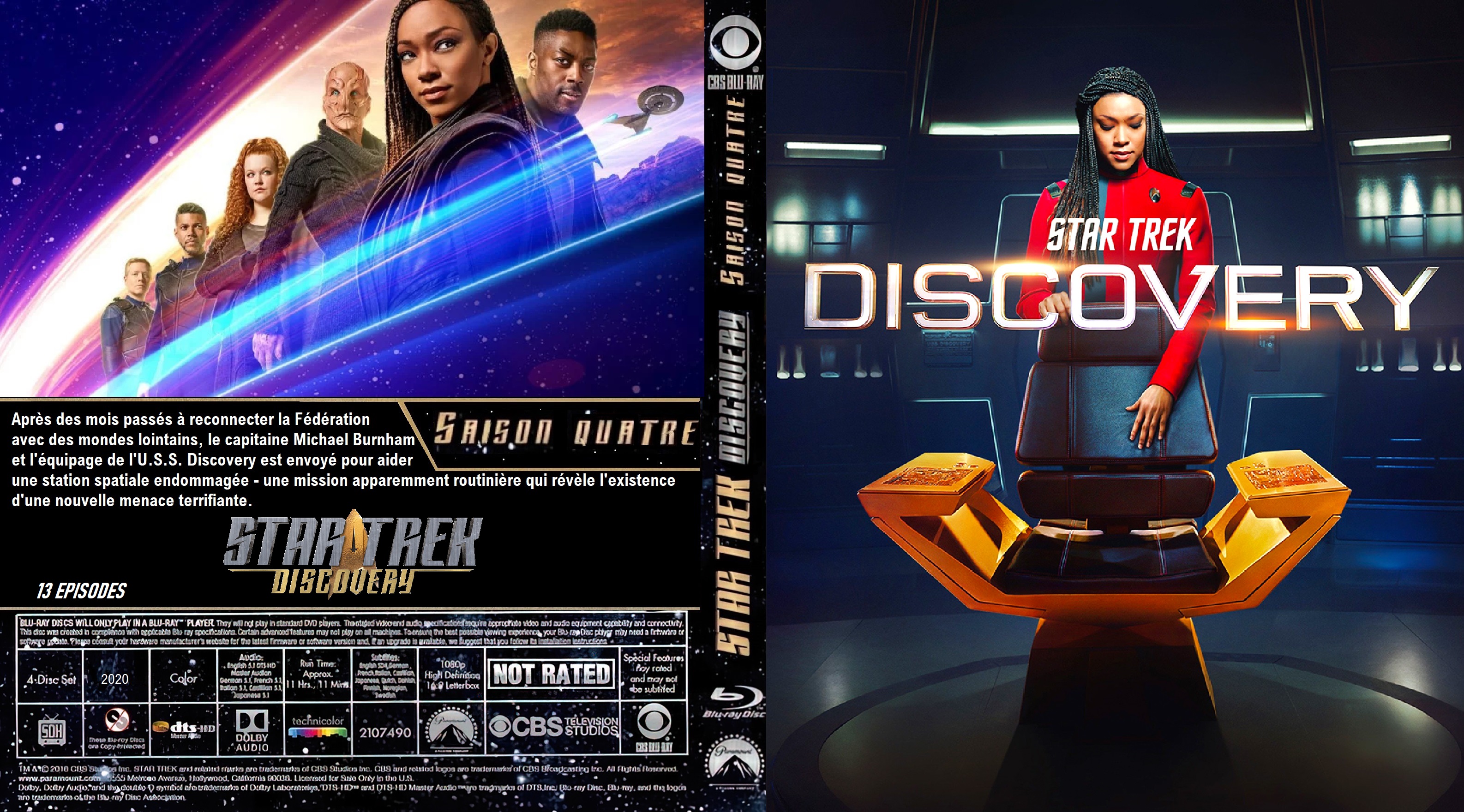 Jaquette DVD Star Trek Discovery Saison 4 Blu-ray custom