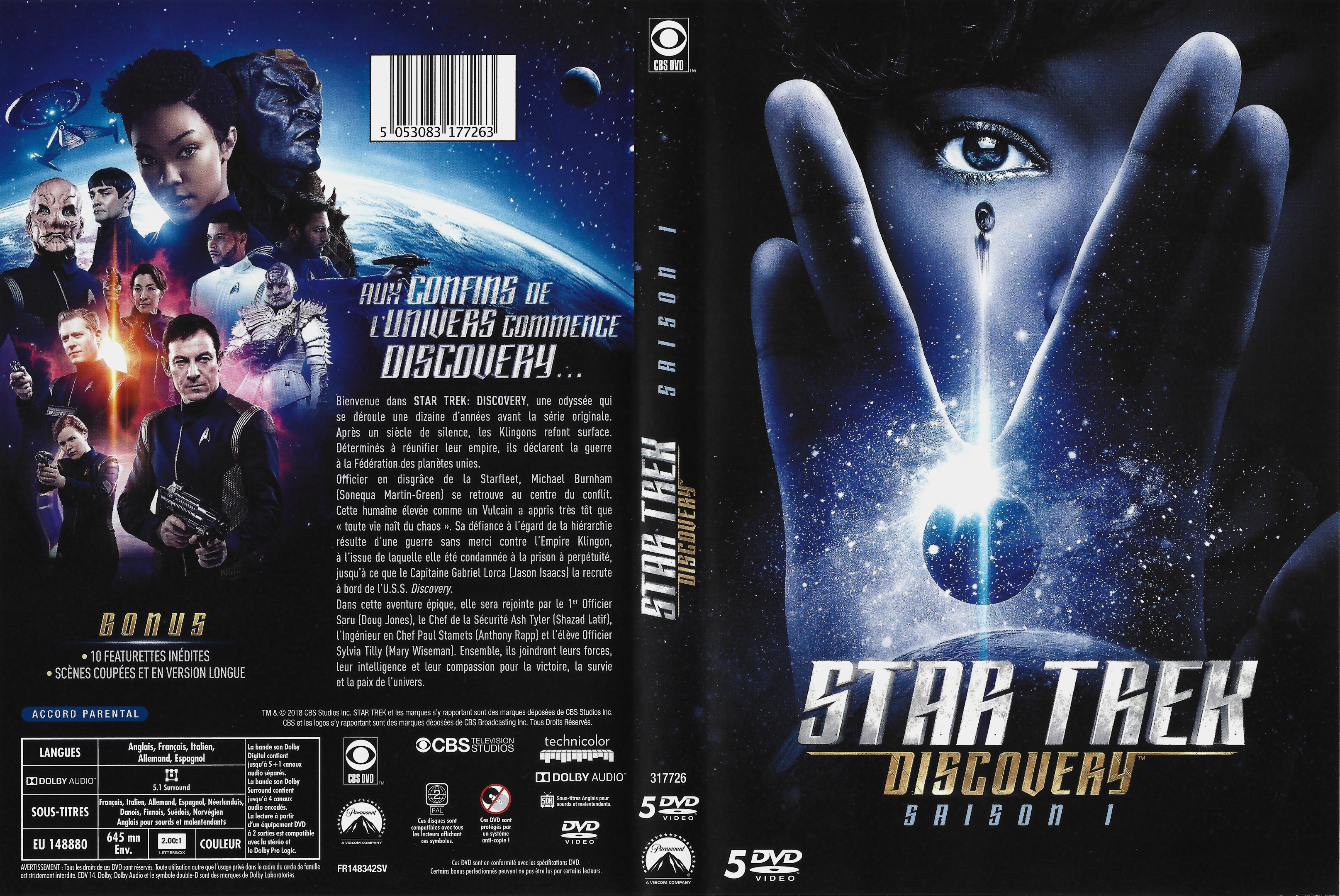 Jaquette DVD Star Trek Discovery saison 1