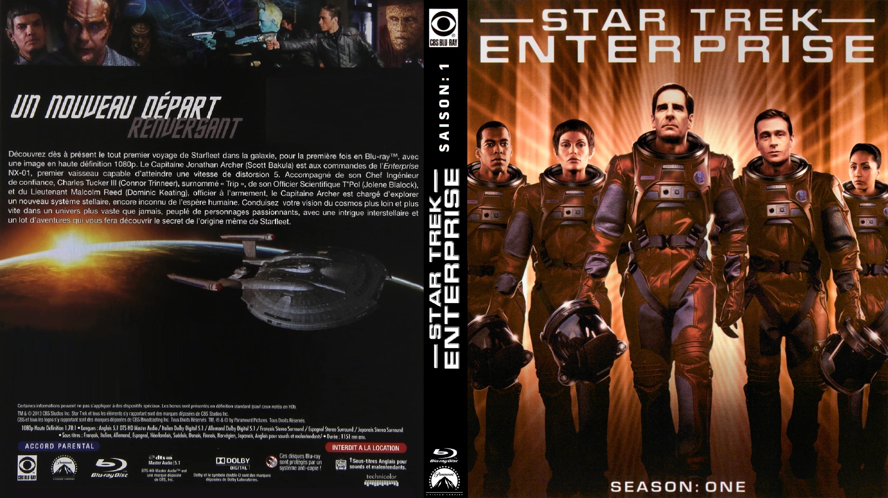 Jaquette DVD Star Trek Enterprise Saison 1 Blu-ray custom