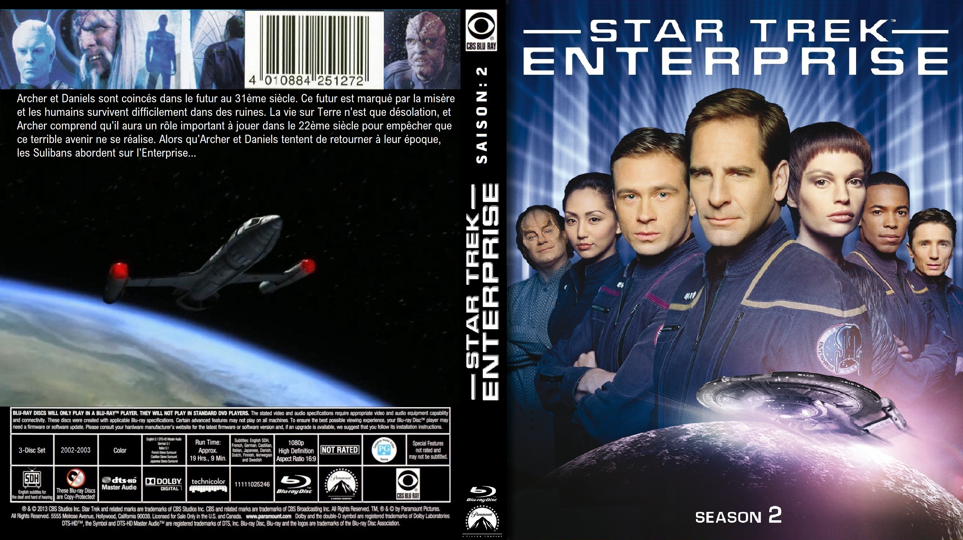 Jaquette DVD Star Trek Enterprise Saison 2 Blu-ray custom