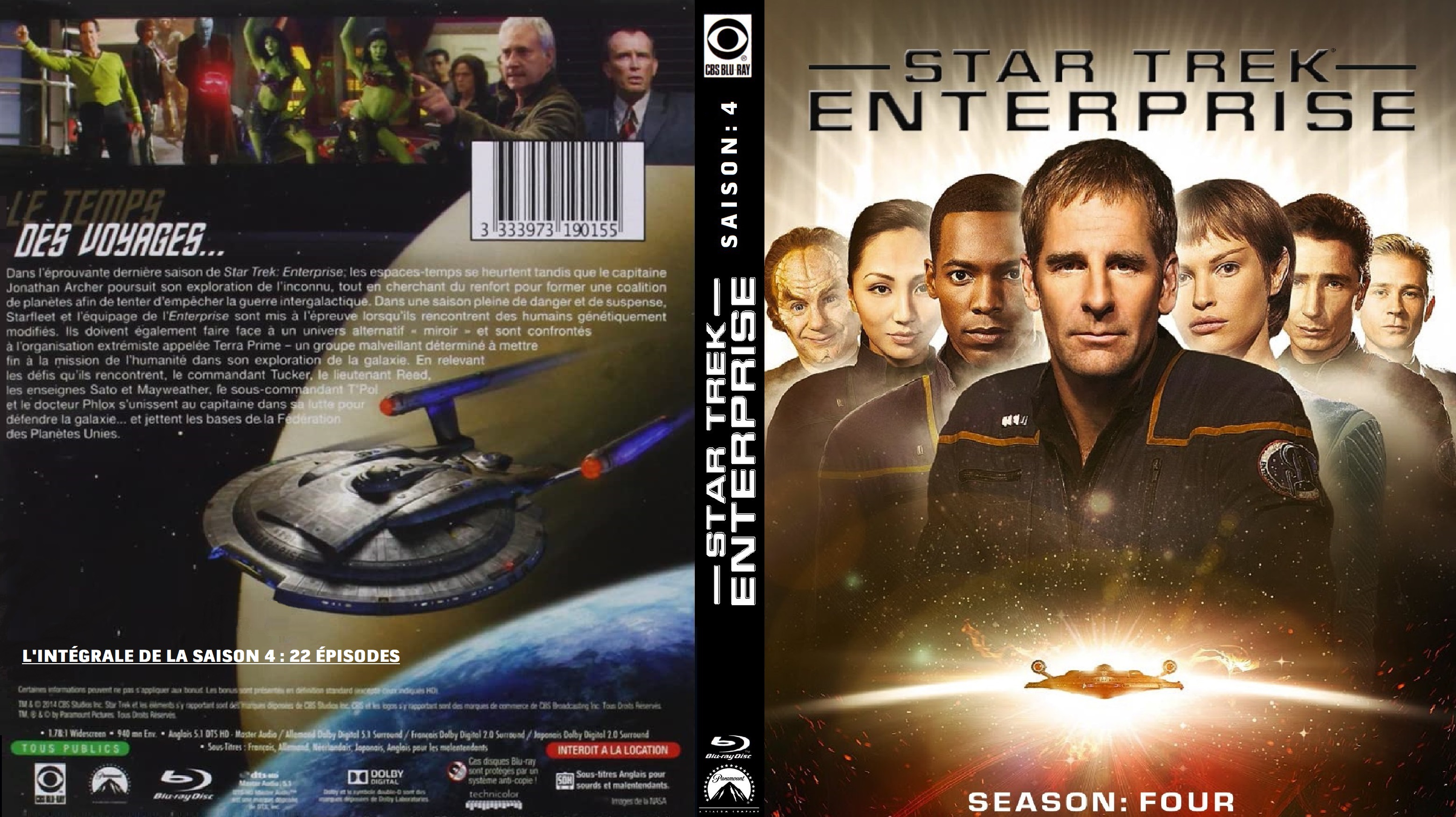 Jaquette DVD Star Trek Enterprise Saison 4 Blu-ray custom