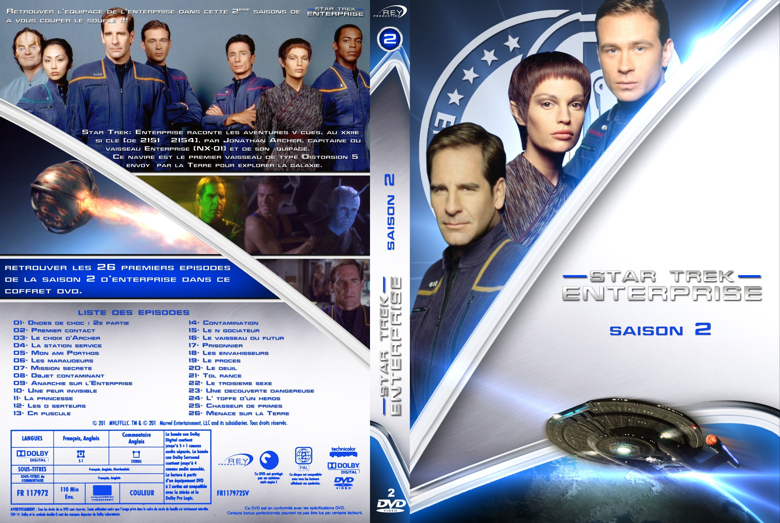 Jaquette DVD Star Trek Enterprise saison 2 custom