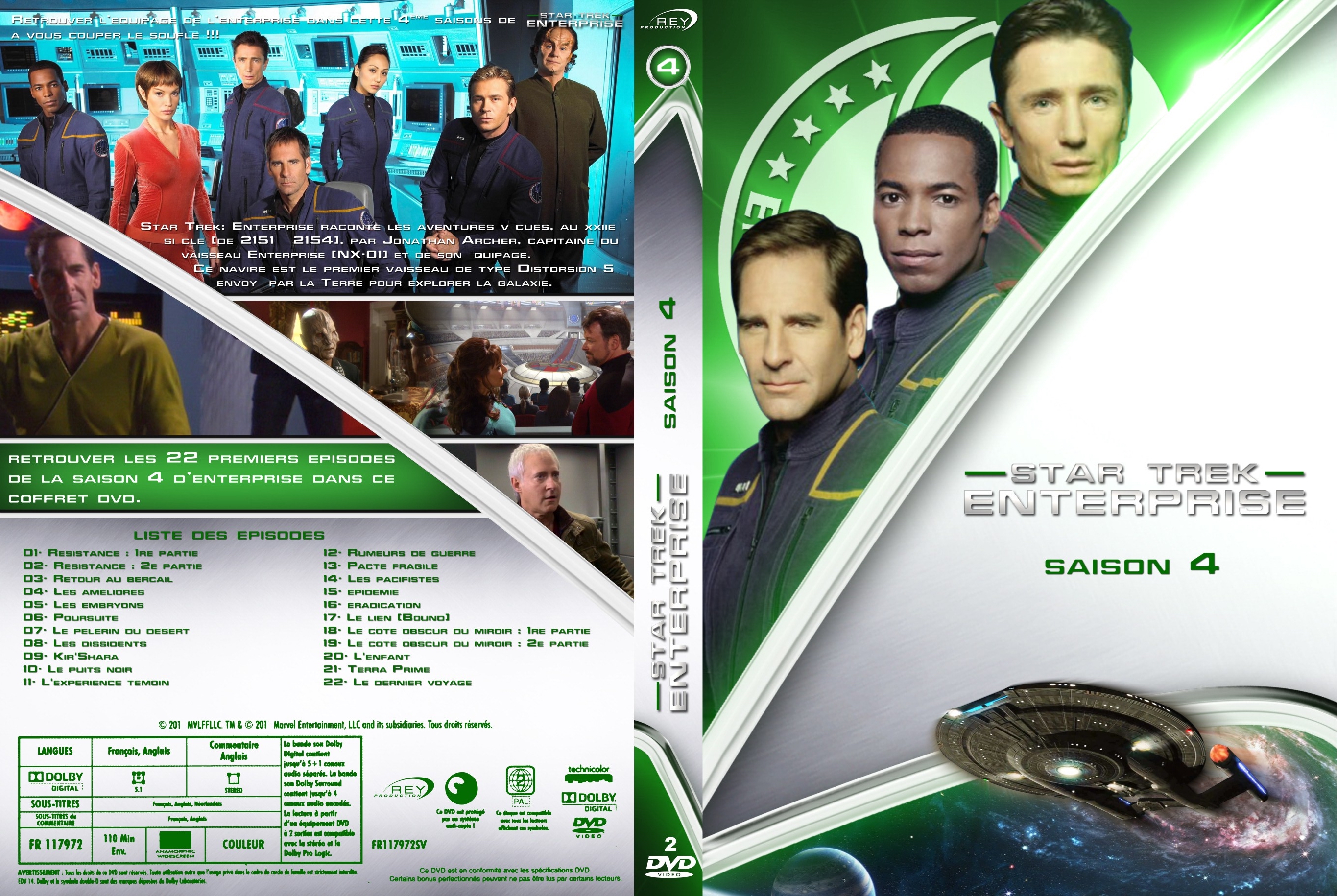 Jaquette DVD Star Trek Enterprise saison 4 custom
