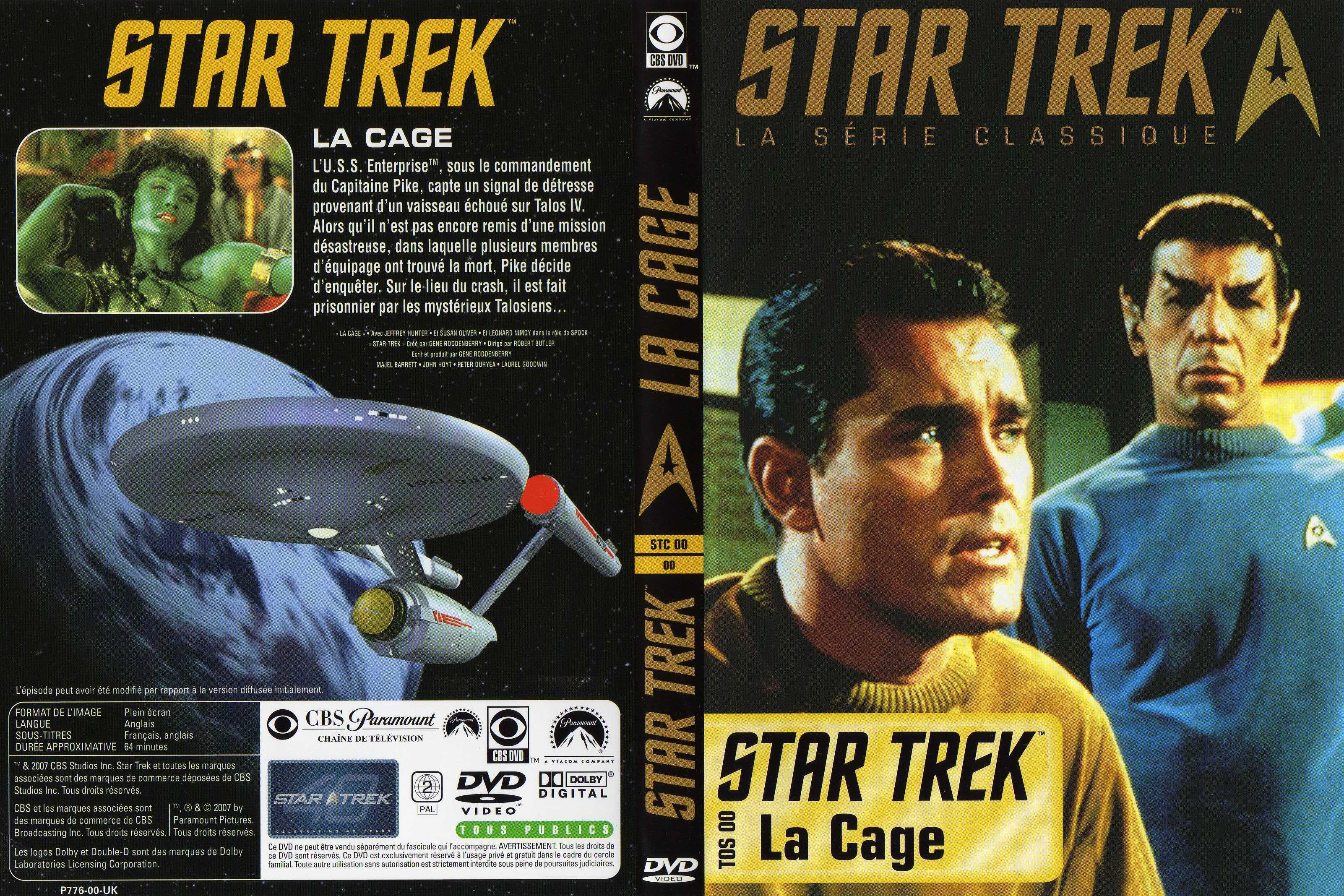 Jaquette DVD Star Trek Episode Pilote