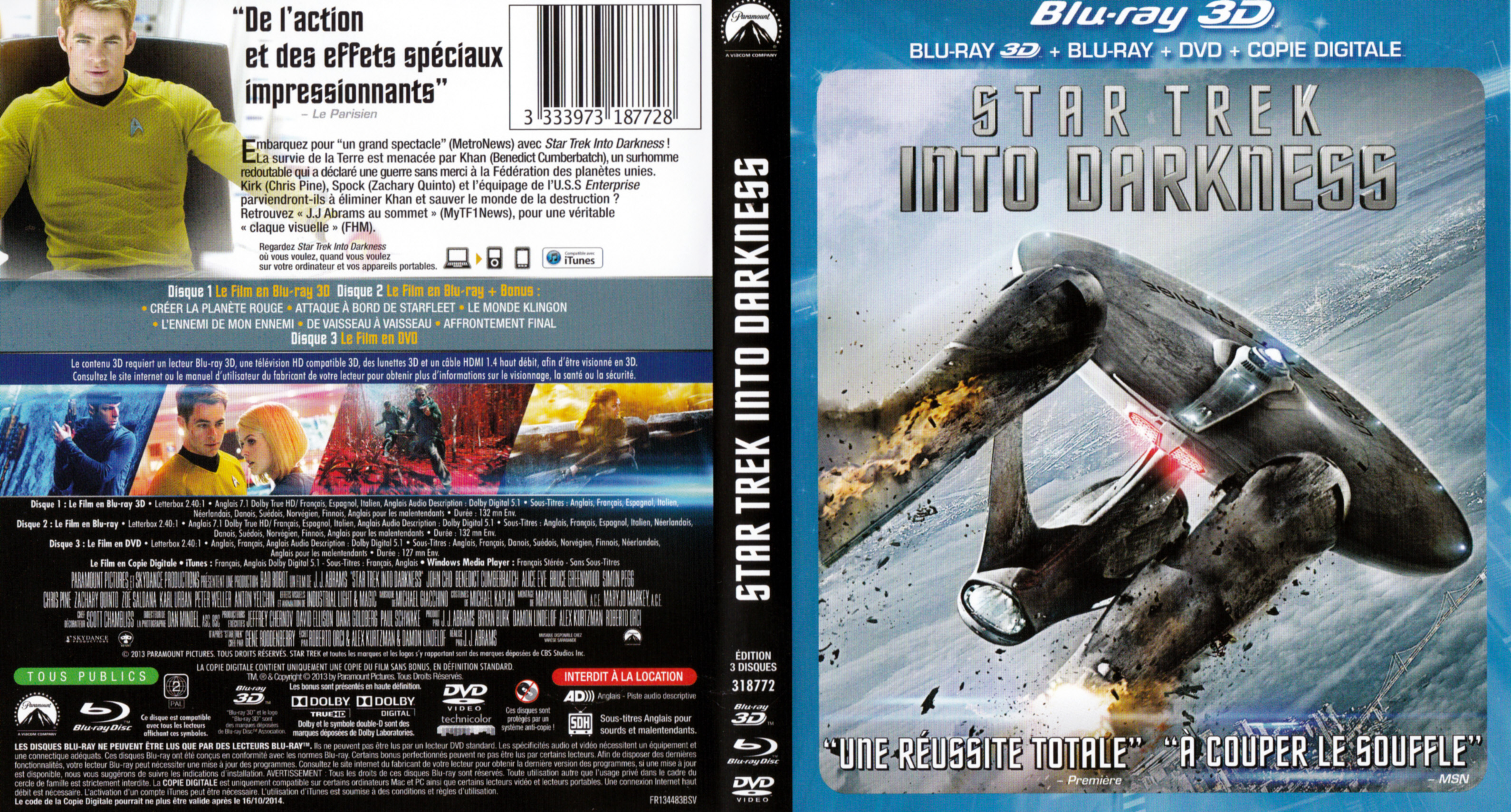 Jaquette DVD Star Trek Into Darkness (BLU-RAY) v4