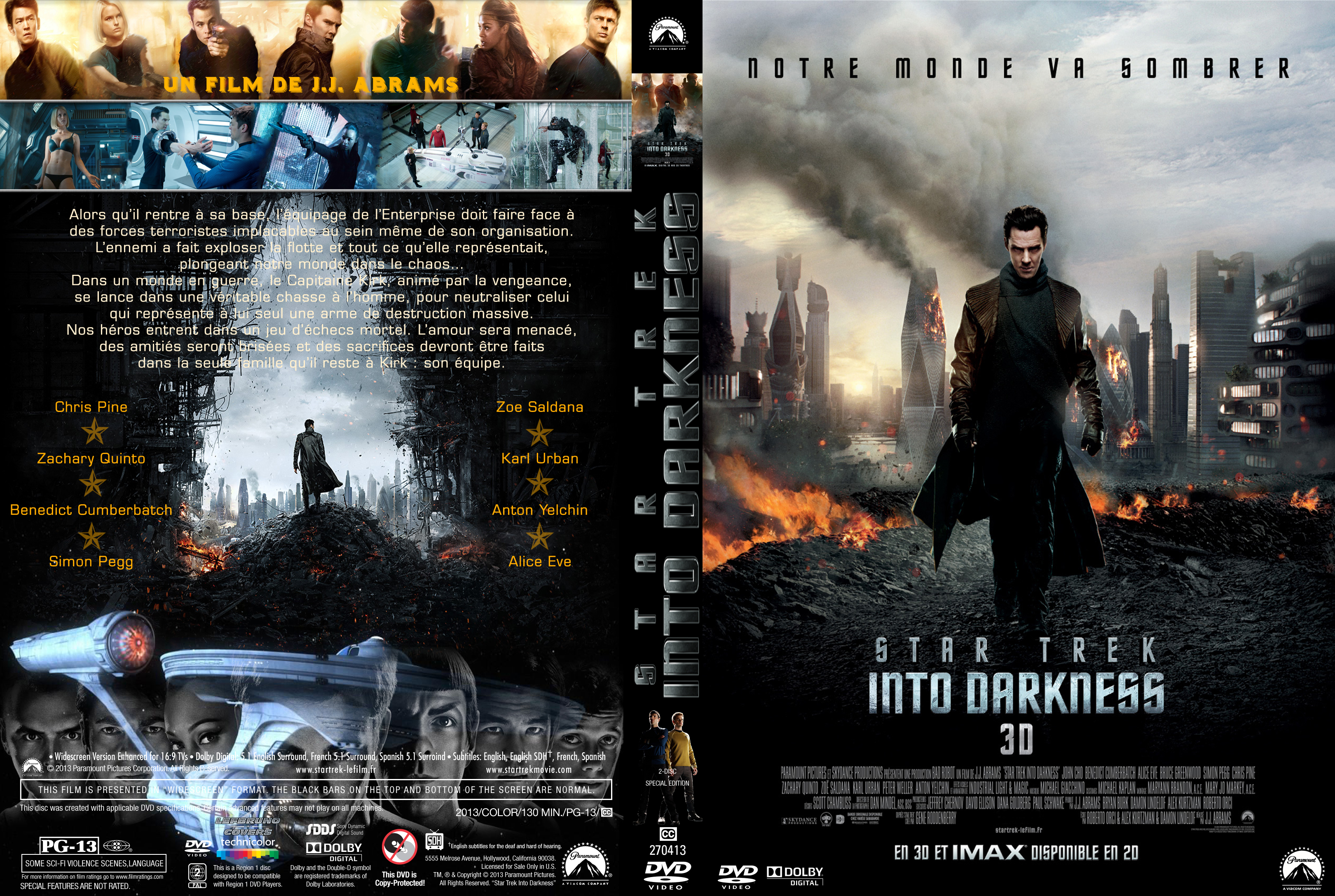 Jaquette DVD Star Trek Into Darkness custom