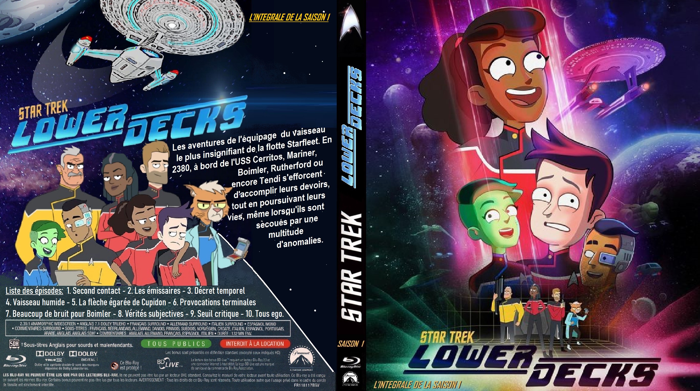 Jaquette DVD Star Trek Lower Decks saison 1 Blu-ray custom