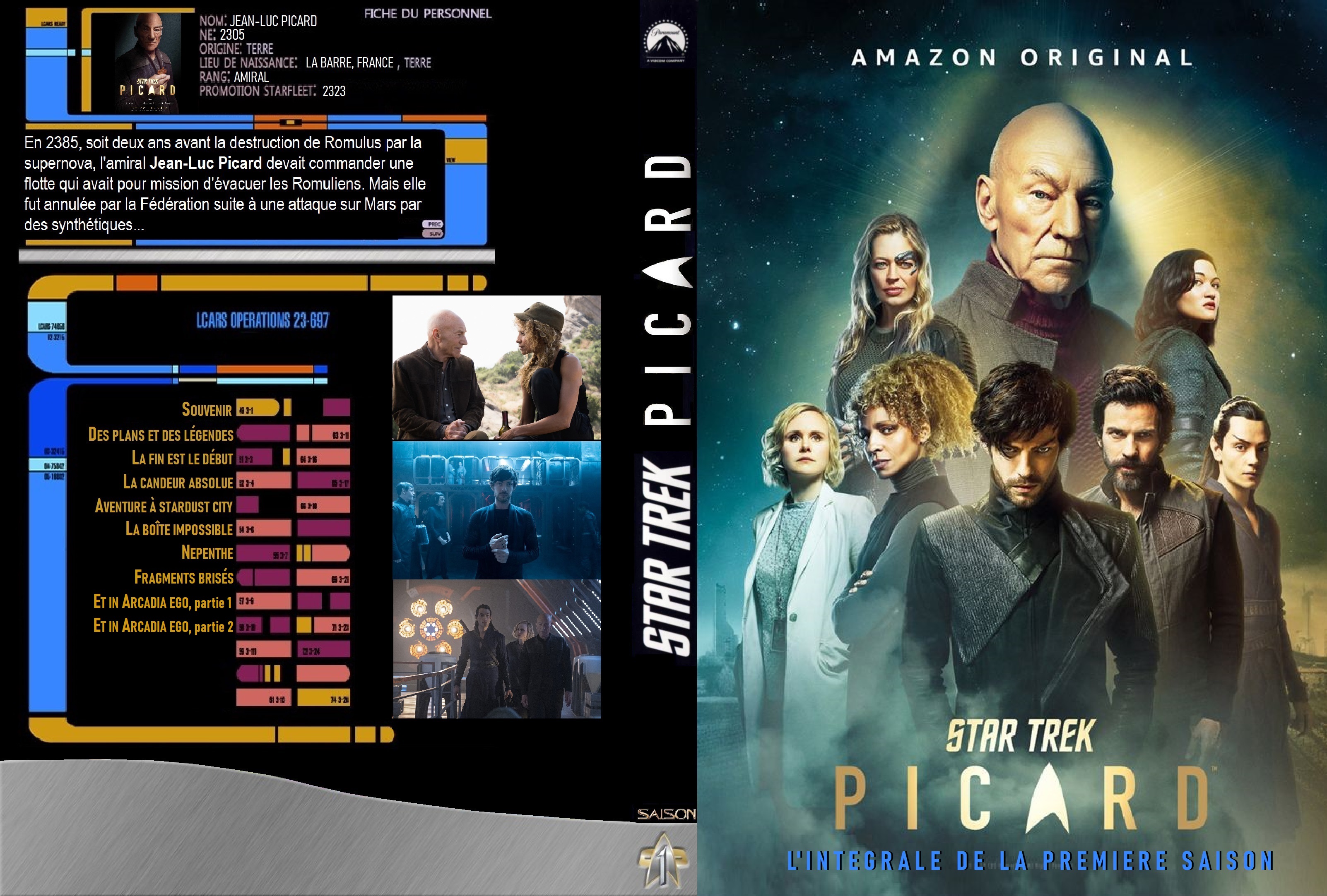 Jaquette DVD Star Trek Picard saison 1 custom