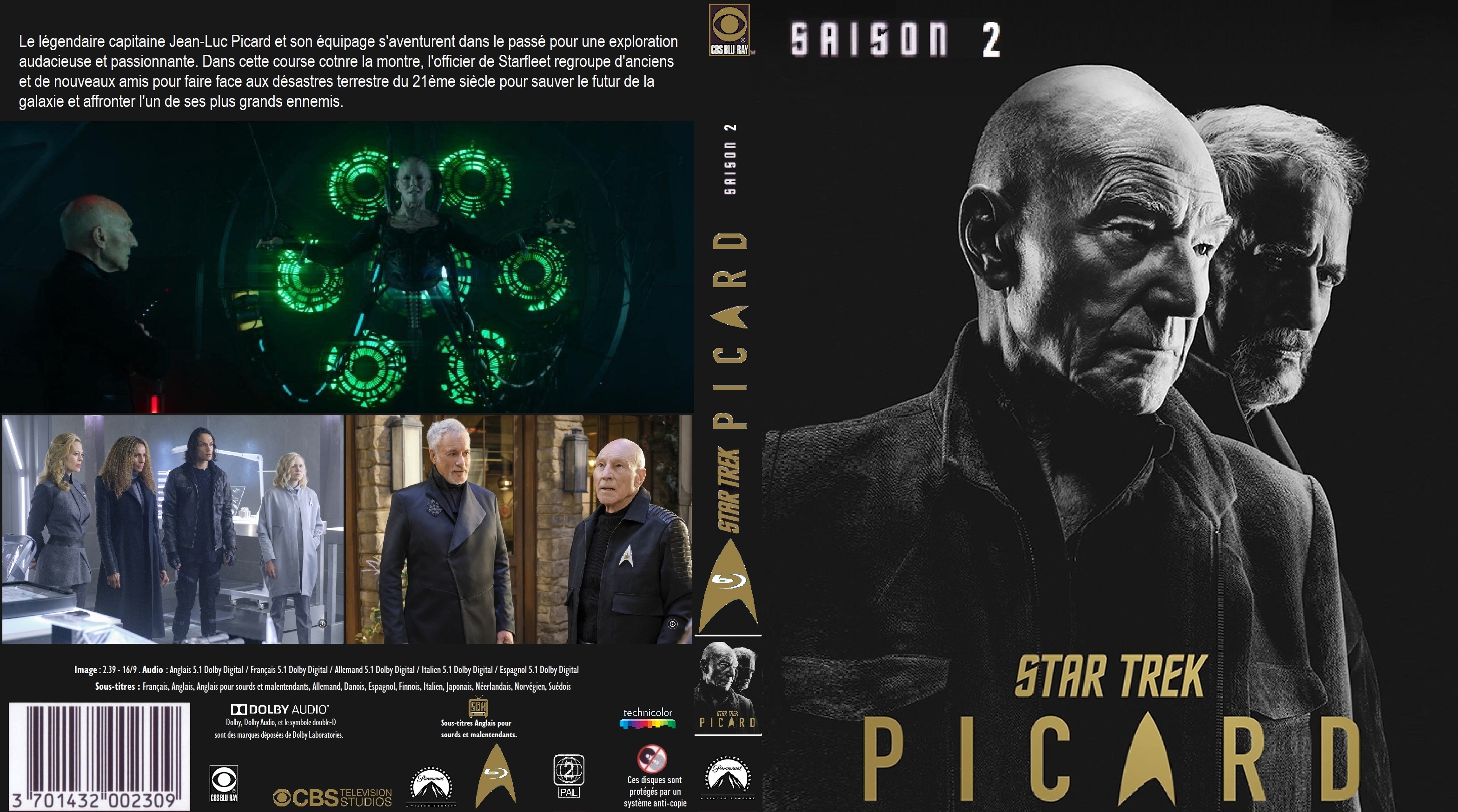 Jaquette DVD Star Trek Picard saison 2 custom (BLU-RAY)