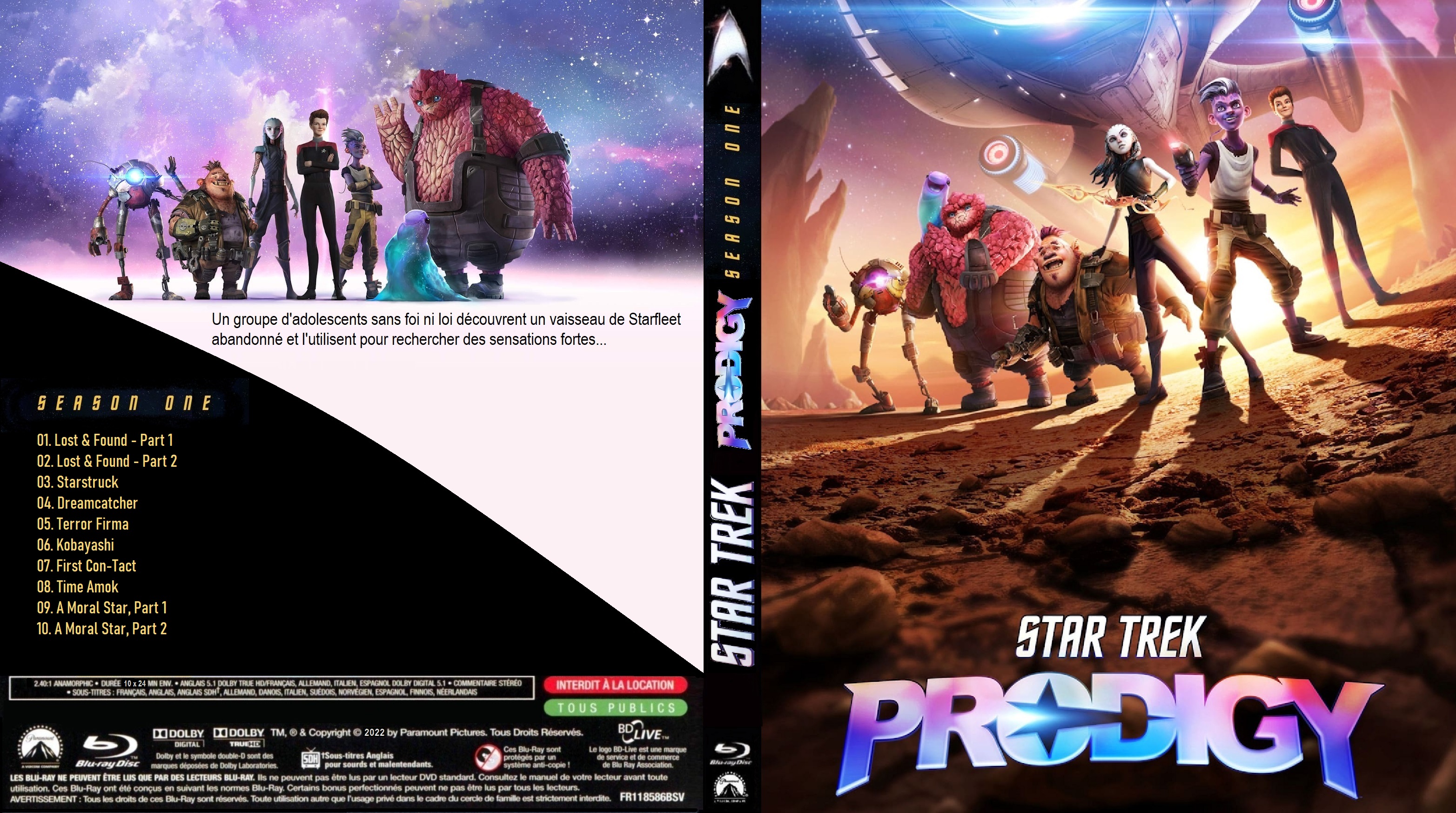 Jaquette DVD Star Trek Prodigy saison 1 Blu ray custom