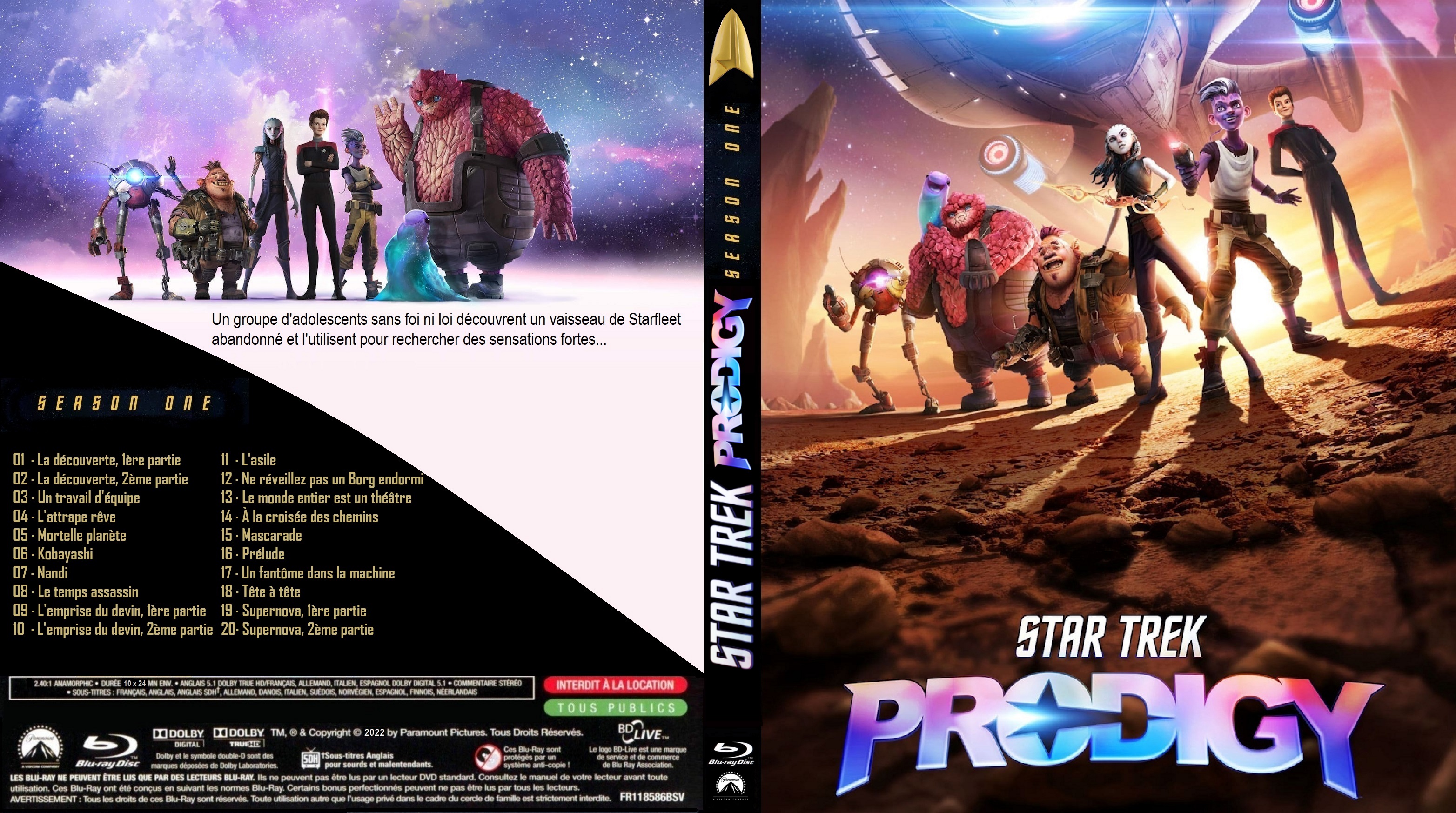 Jaquette DVD Star Trek Prodigy saison 1 Blu ray custom v2