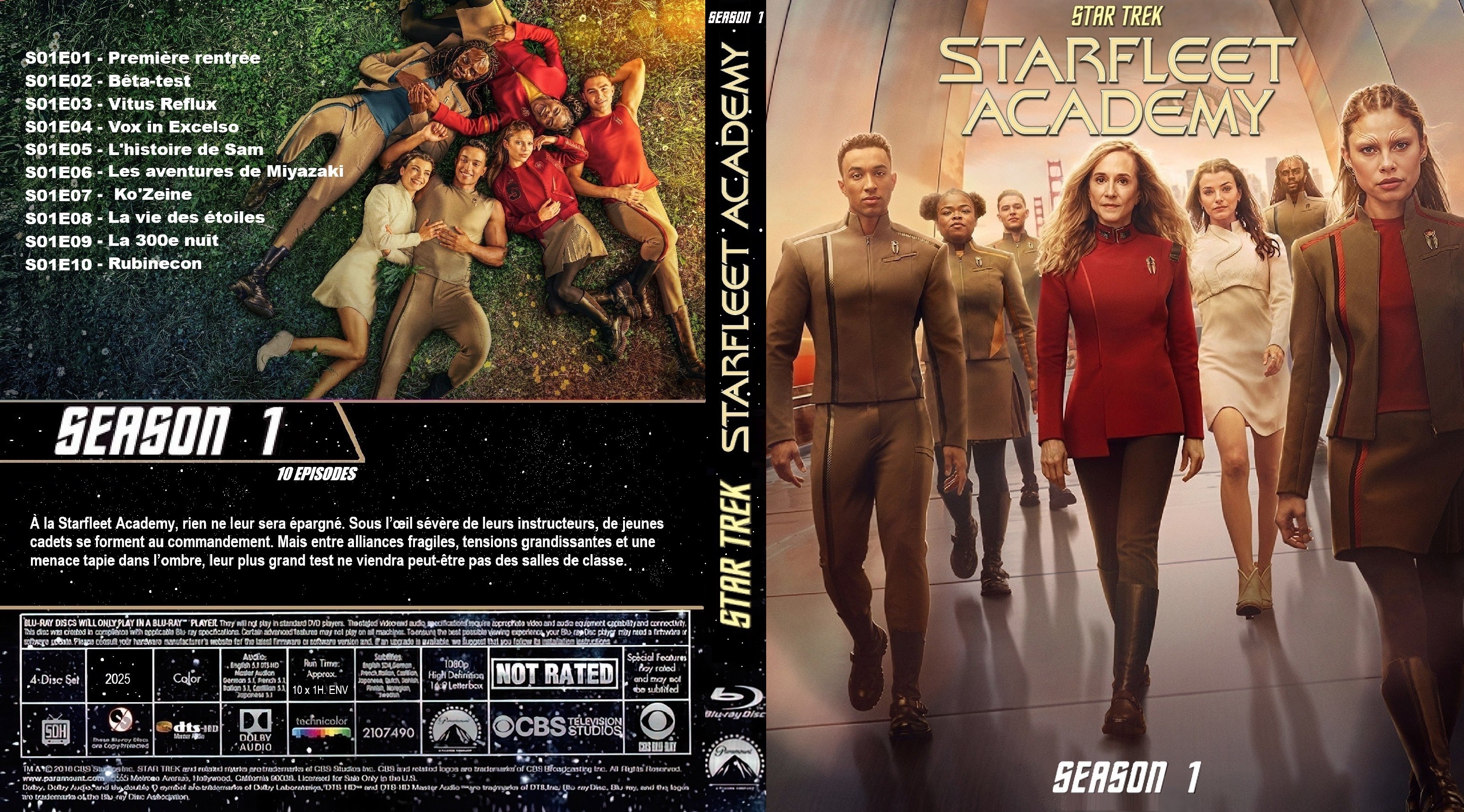 Jaquette DVD Star Trek Starfleet Academy saison 1 custom (BLU-RAY)