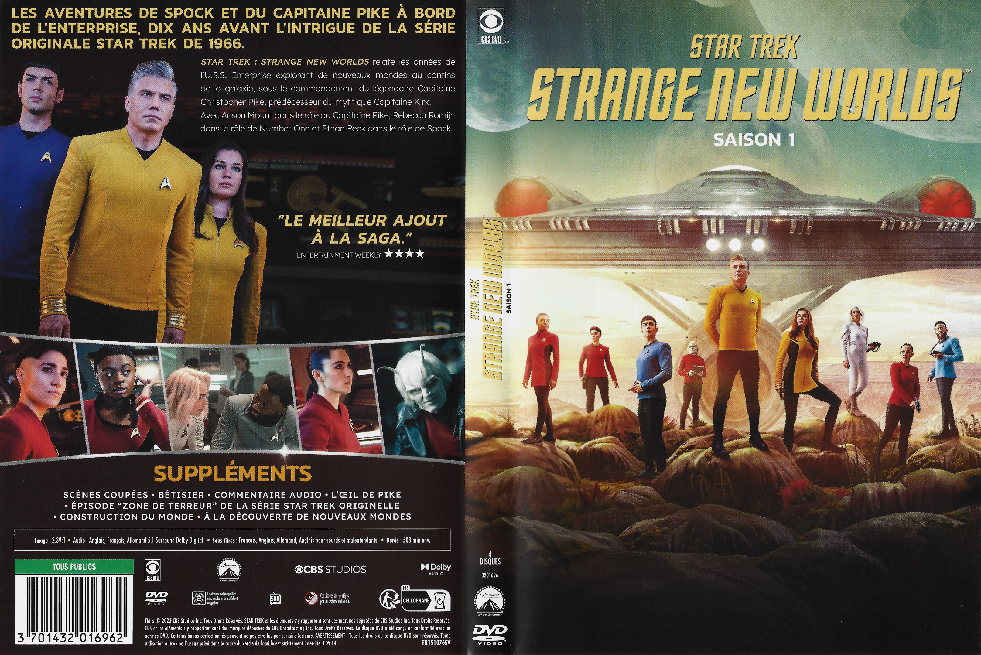 Jaquette DVD Star Trek Strange New Worlds saison 1