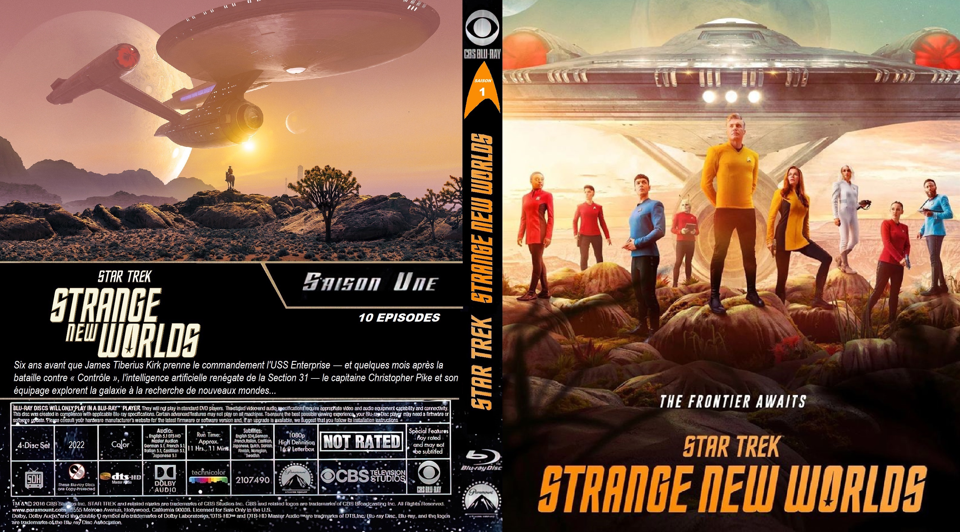 Jaquette DVD Star Trek Strange New Worlds saison 1 custom (BLU RA-)