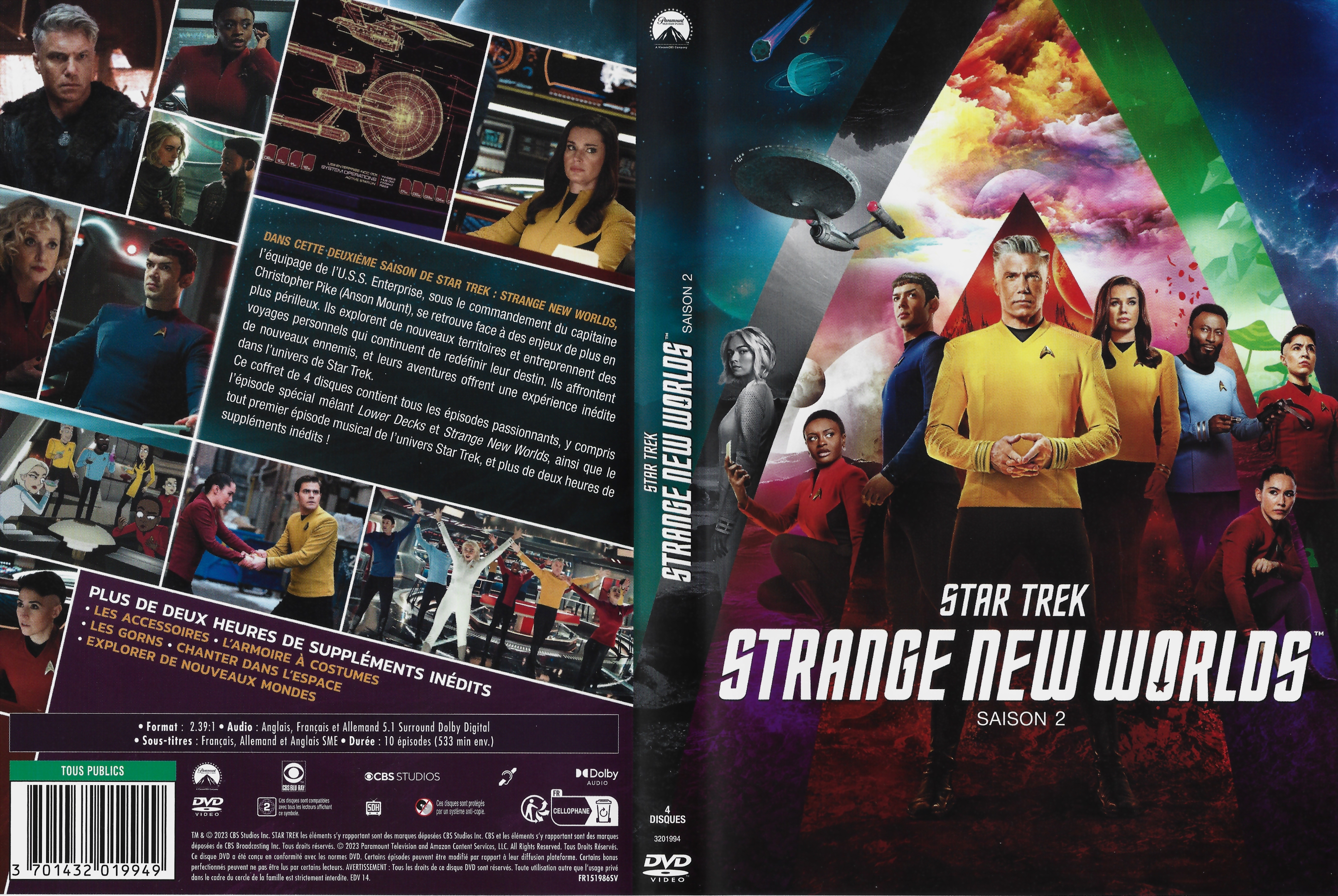 Jaquette DVD Star Trek Strange New Worlds saison 2