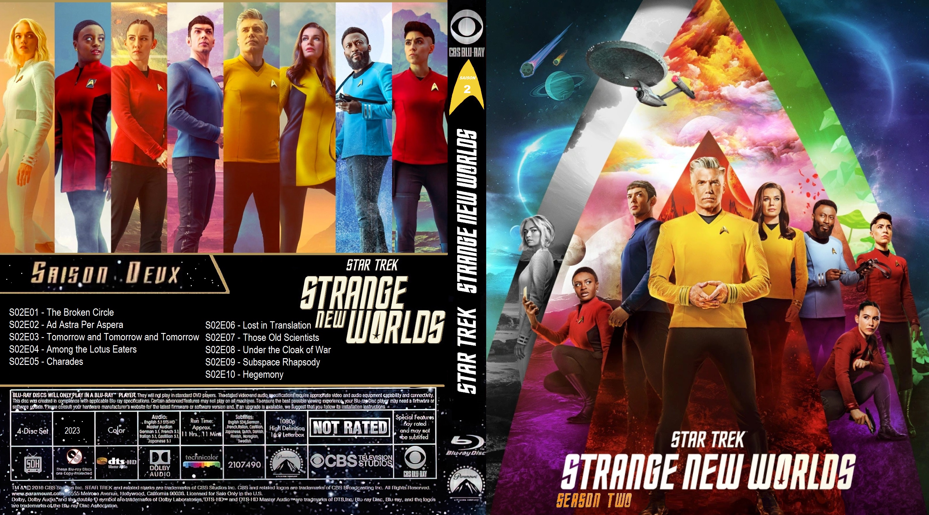 Jaquette DVD Star Trek Strange New Worlds saison 2 custom (BLU-RAY)