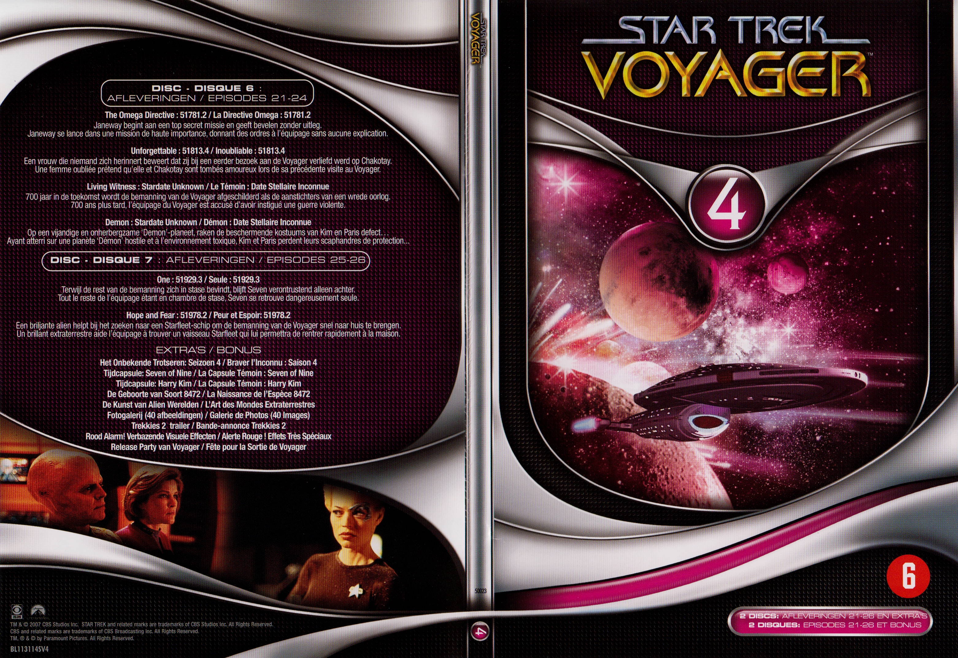 Jaquette DVD Star Trek Voyager Saison 04 Ep 21-26
