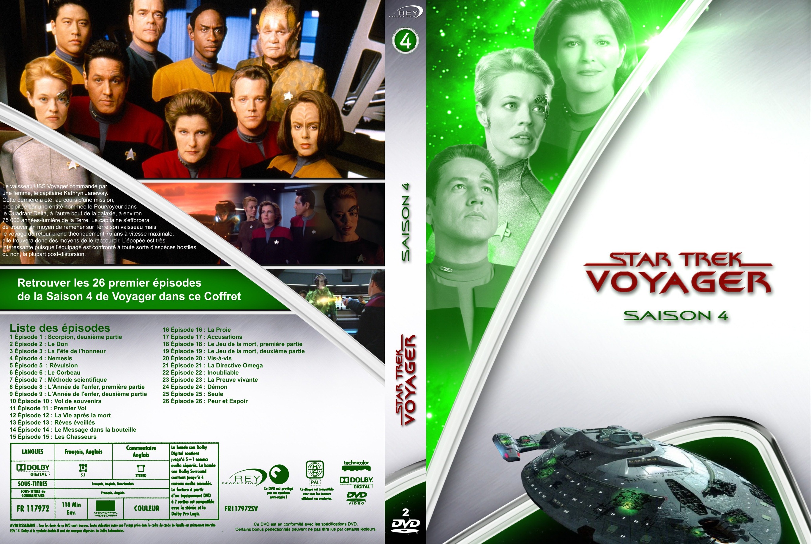 Jaquette DVD Star Trek Voyager Saison 04 custom