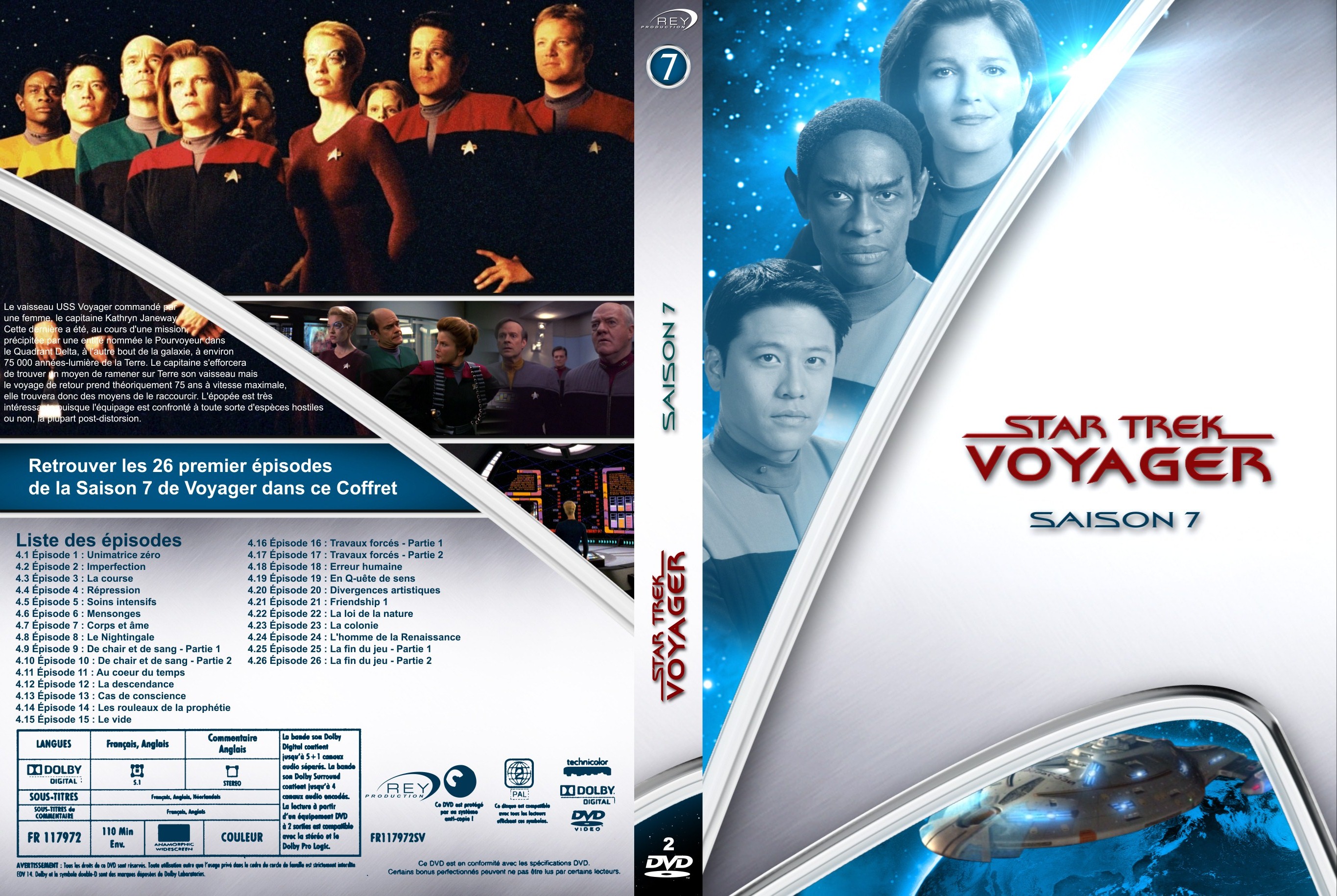 Jaquette DVD Star Trek Voyager Saison 07 custom