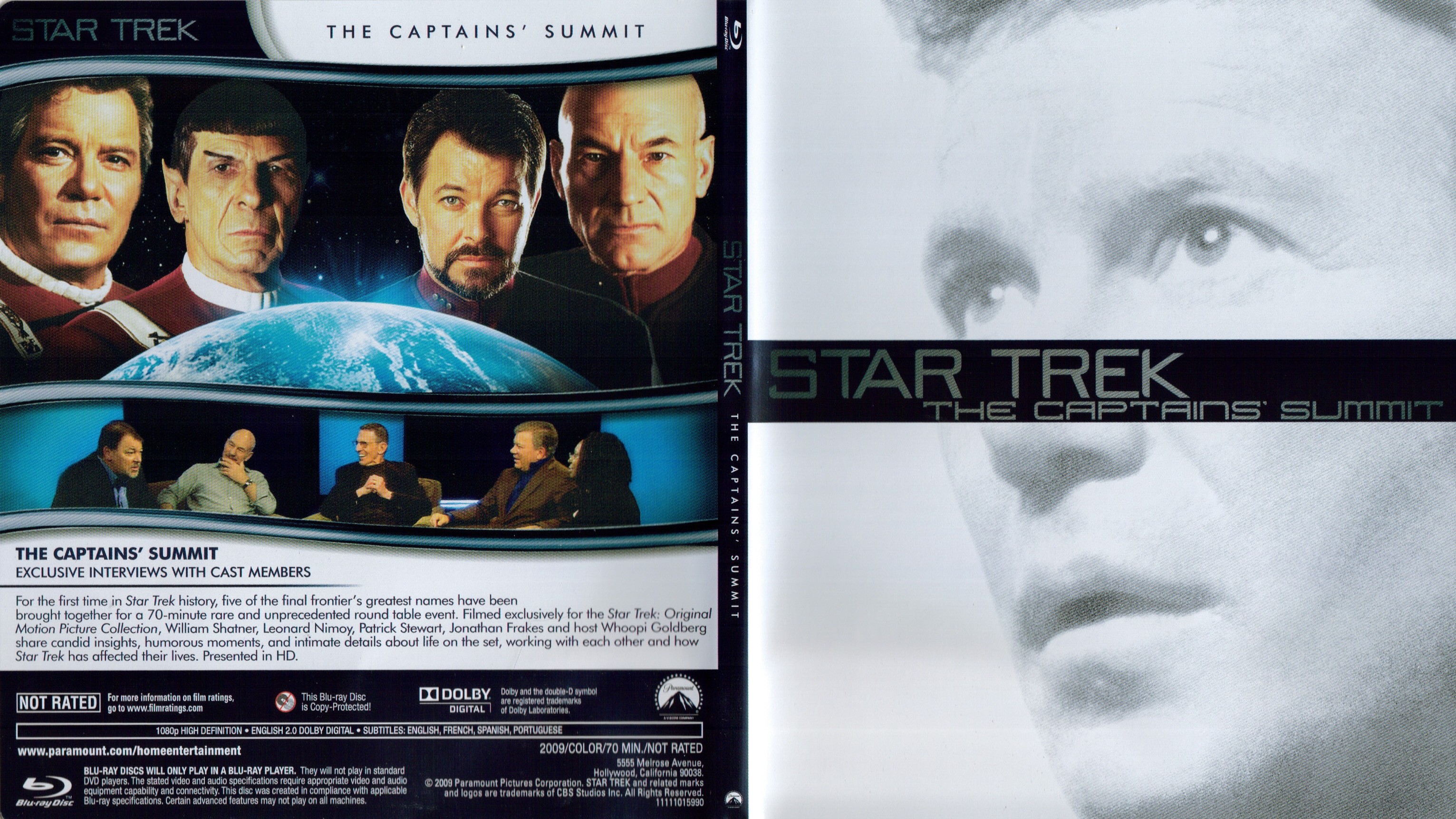 Jaquette DVD Star Trek - The Captains Summit - SLIM Zone 1 (BLU-RAY)