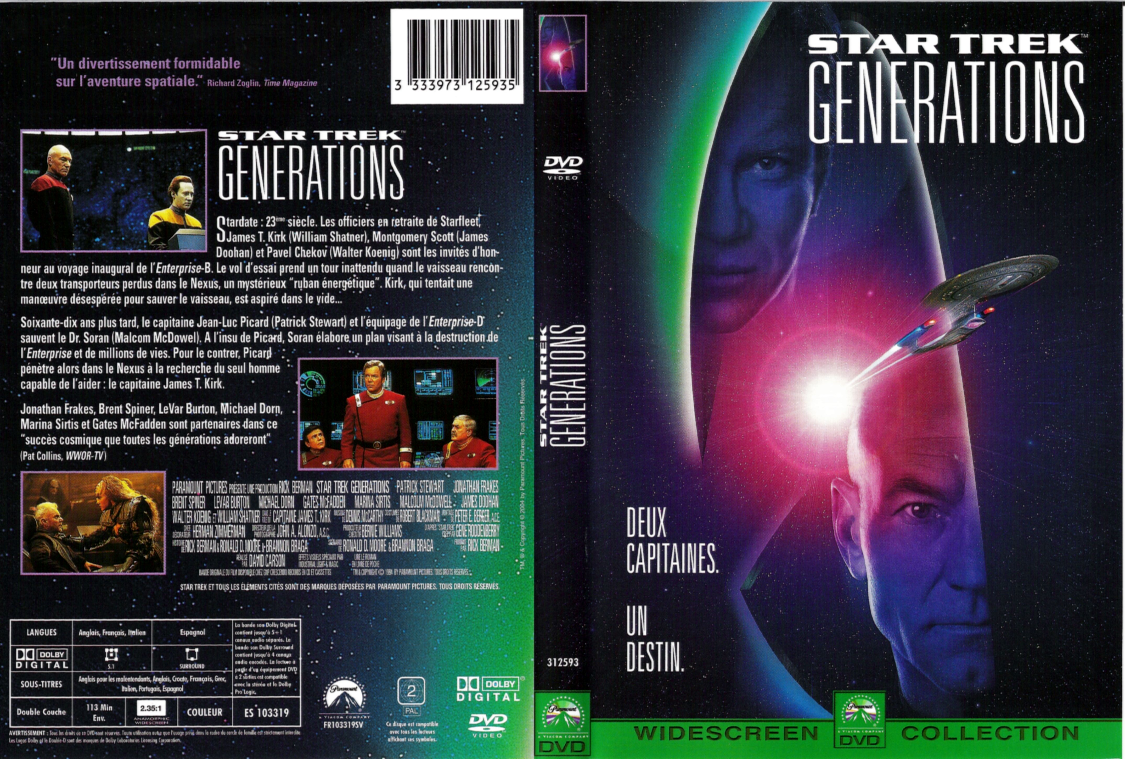 Jaquette DVD Star Trek generations