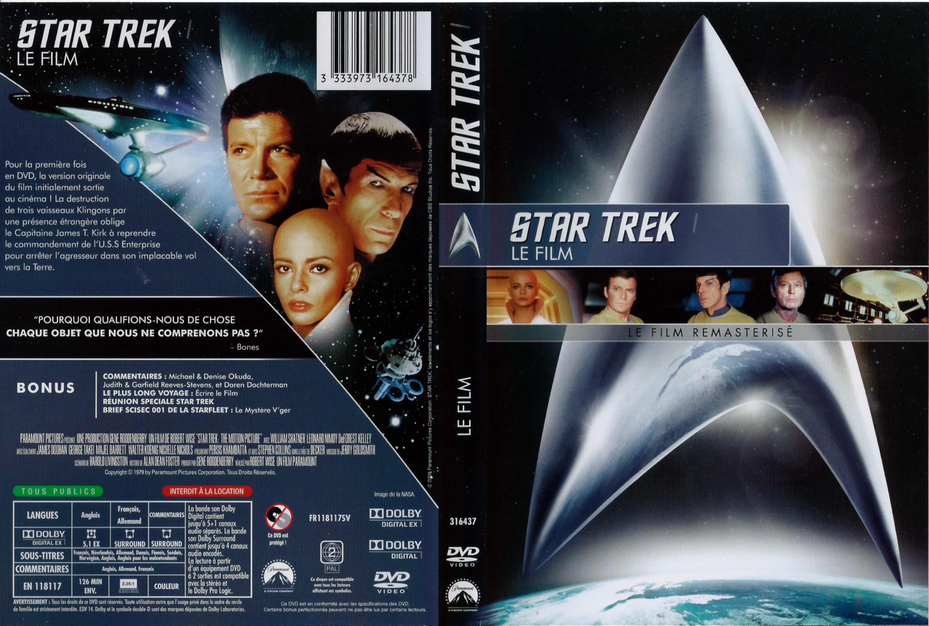 Jaquette DVD Star Trek le film v3