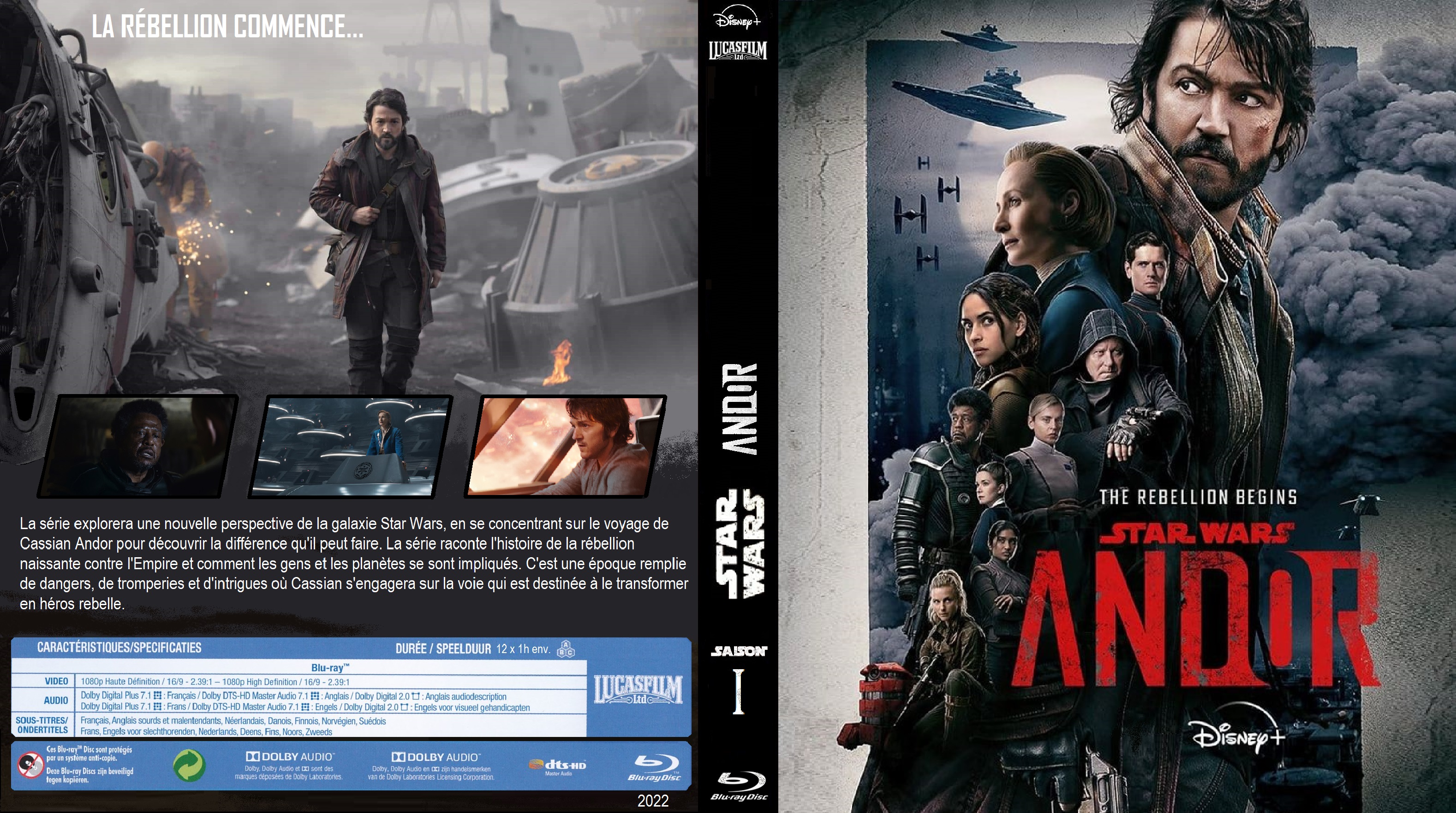 Jaquette DVD Star Wars Andor saison 1 custom (BLU-RAY)