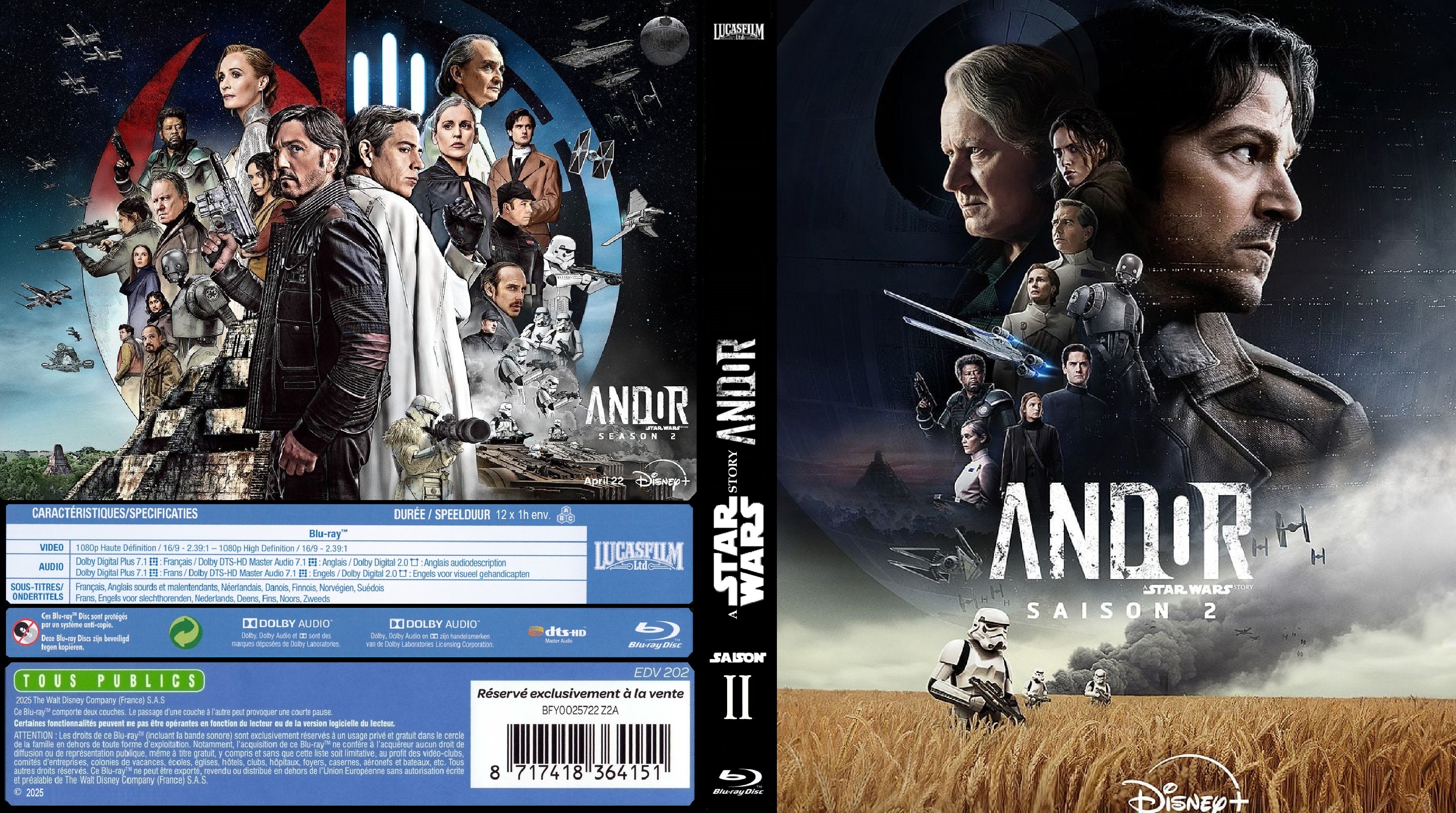 Jaquette DVD Star Wars Andor saison 2 BLU-RAY custom