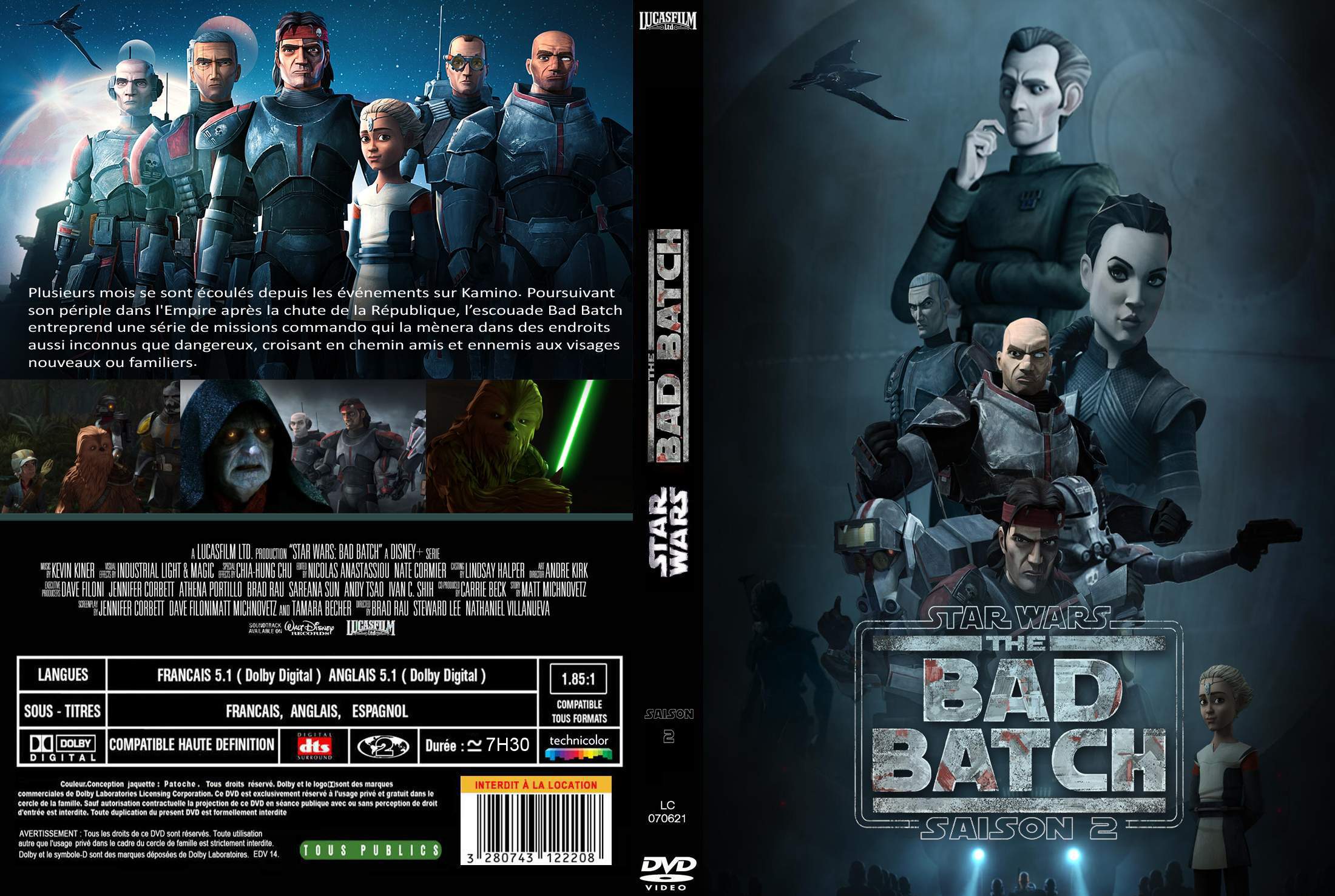 Jaquette DVD Star Wars Bad Batch saison 2 custom