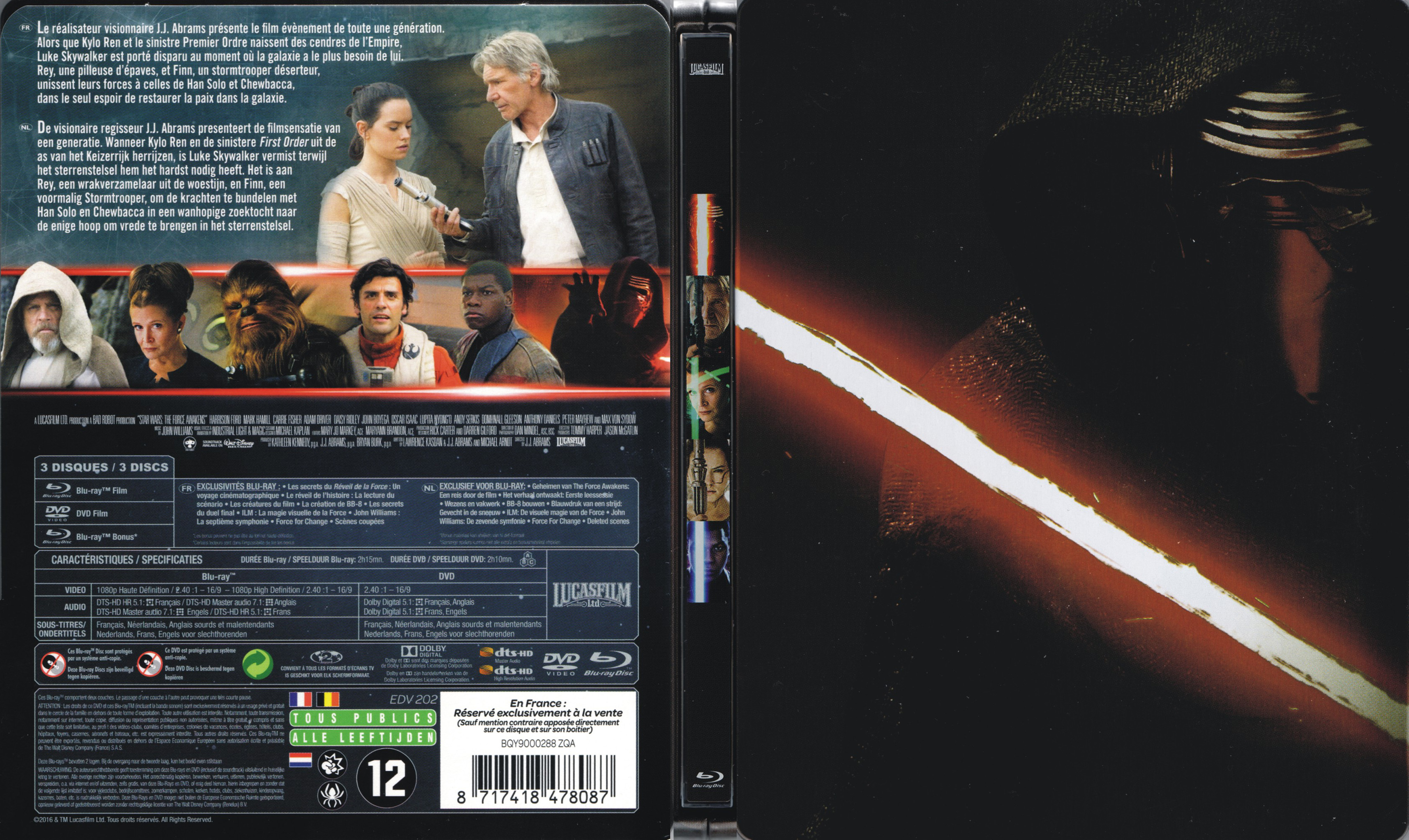 Jaquette DVD Star Wars Episode VII Le Reveil de la Force (BLU-RAY) v2
