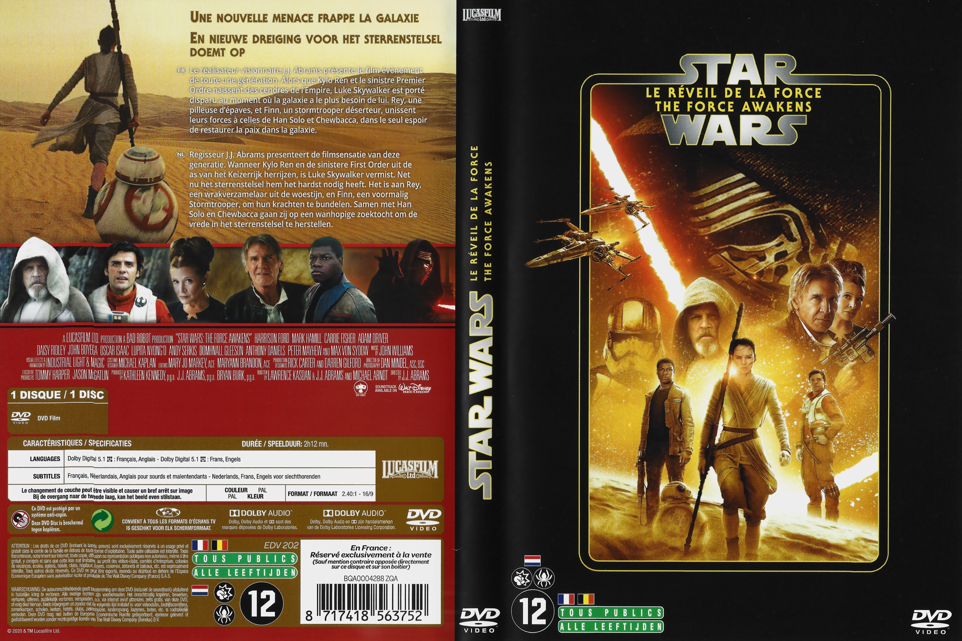 Jaquette DVD Star Wars: Episode VII Le rveil de la force