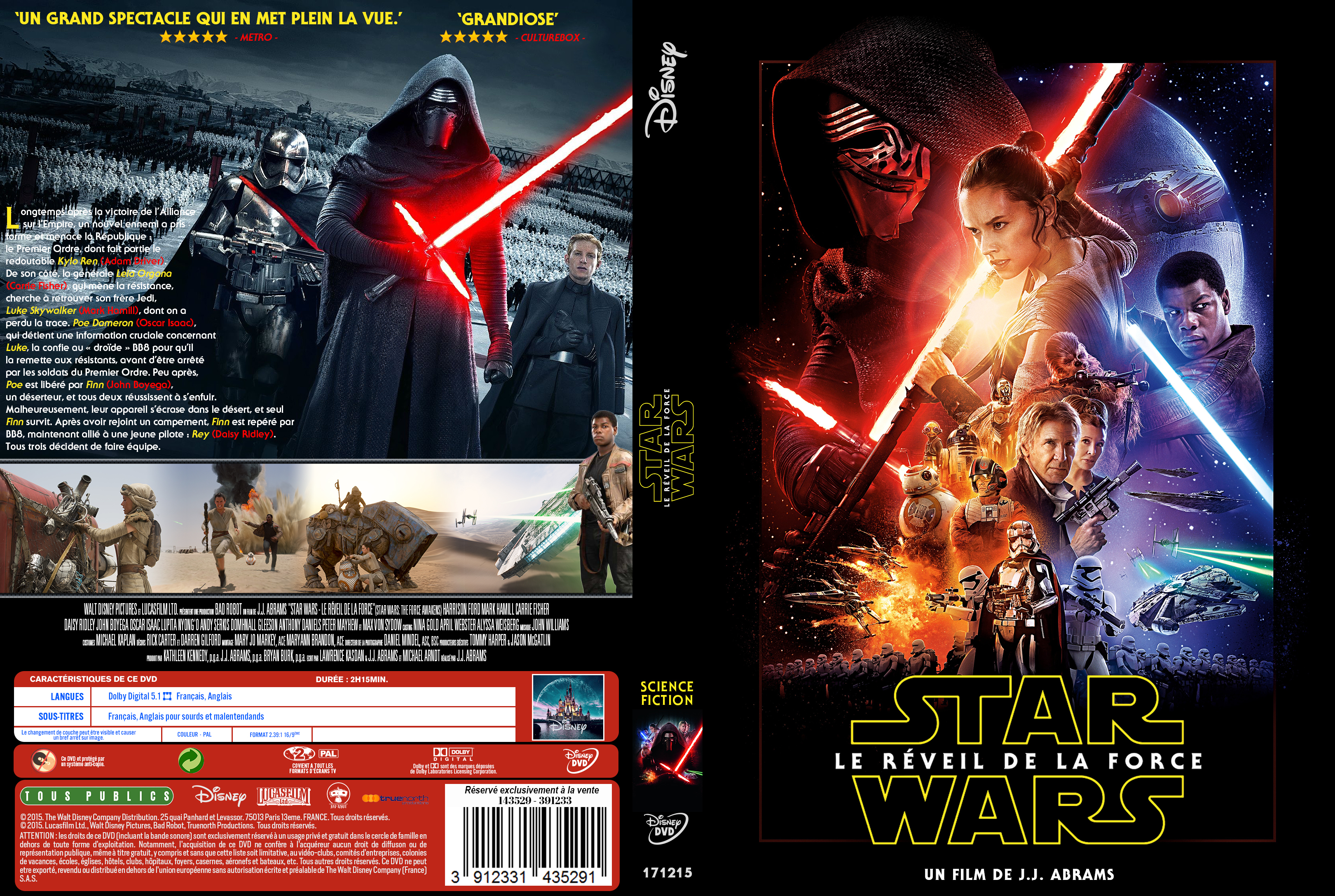 Jaquette DVD Star Wars: Episode VII Le rveil de la force custom