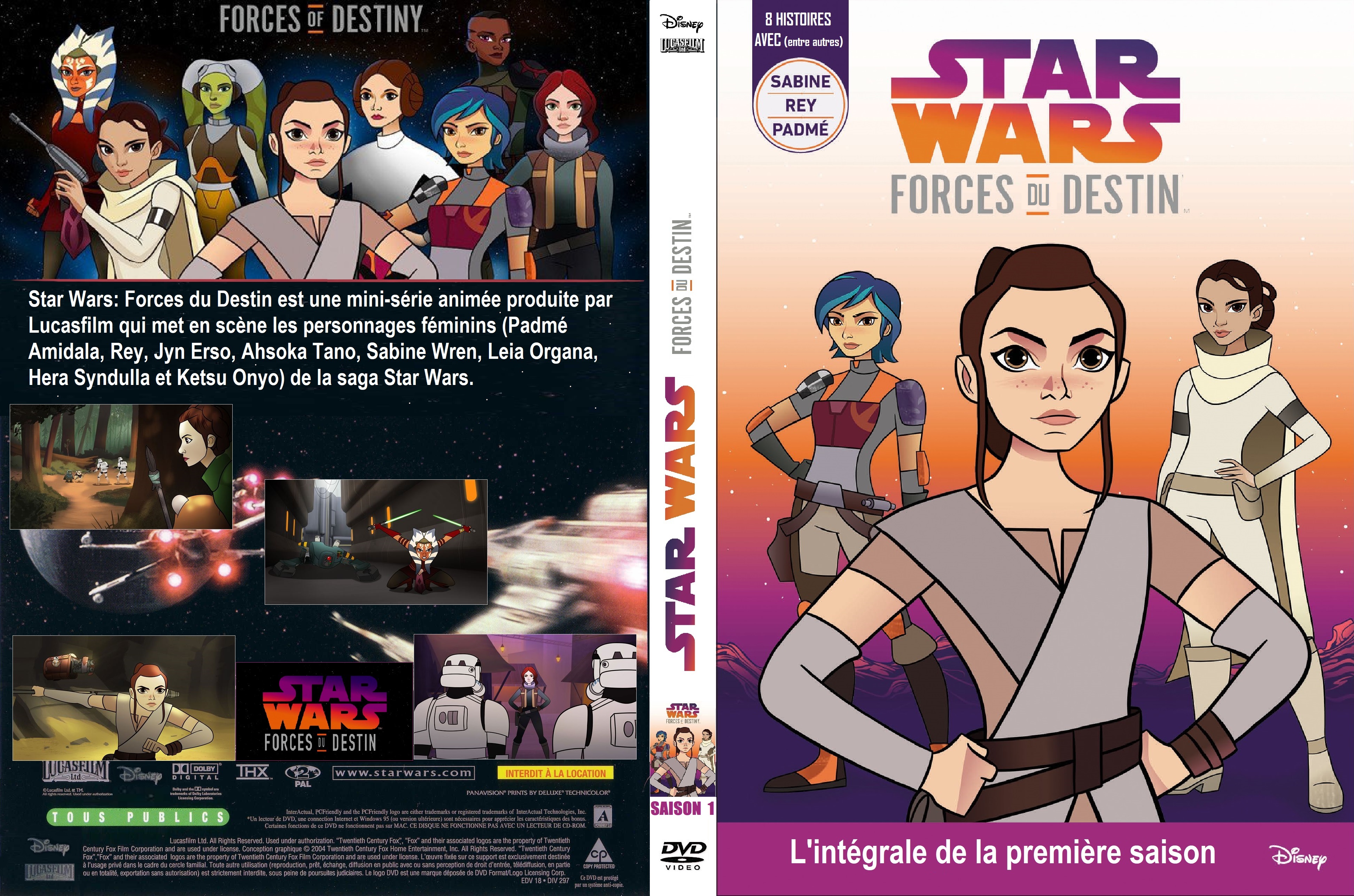 Jaquette DVD Star Wars Forces du Destin saison 1 custom