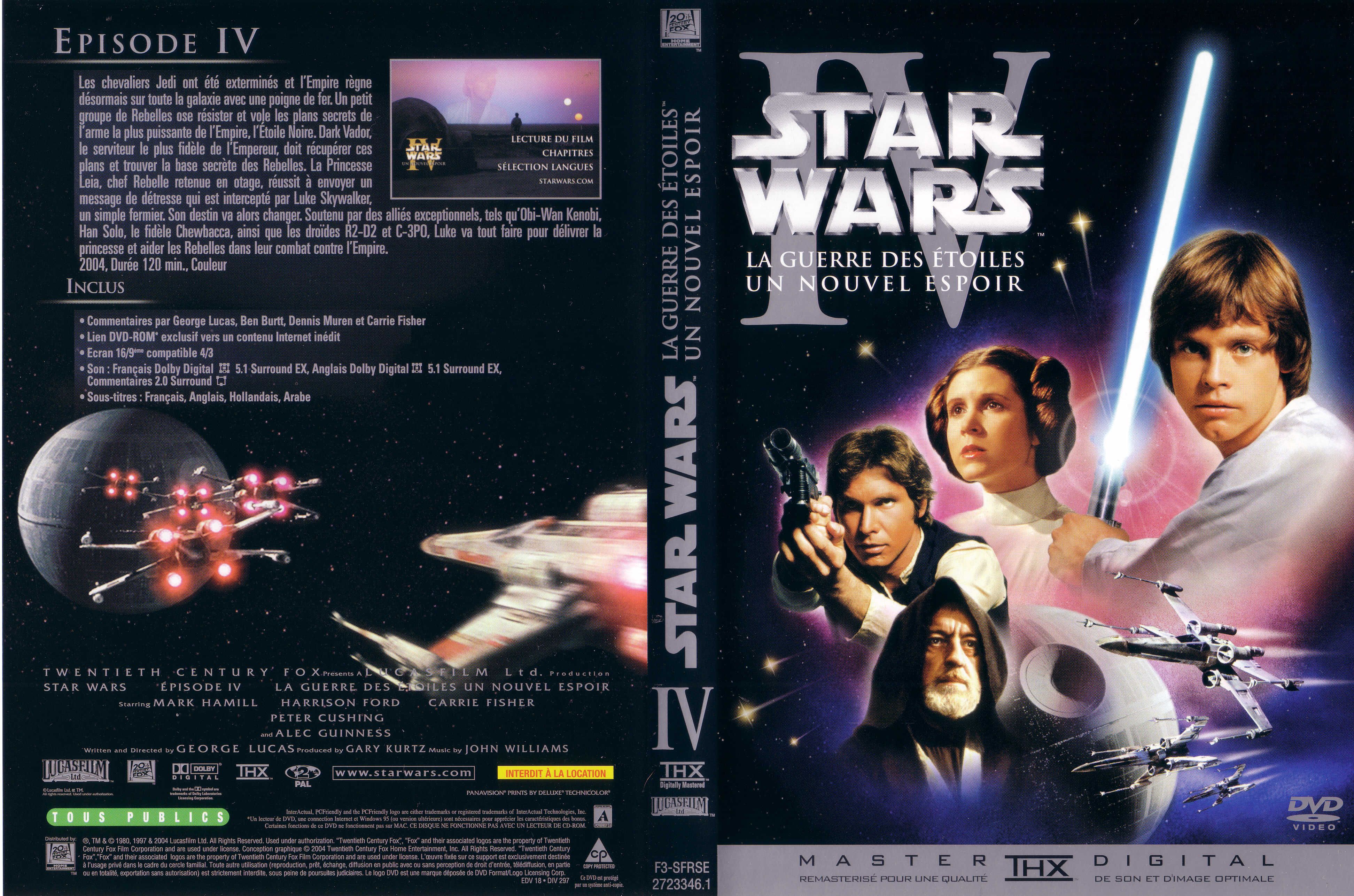 Jaquette DVD Star Wars La guerre des etoiles
