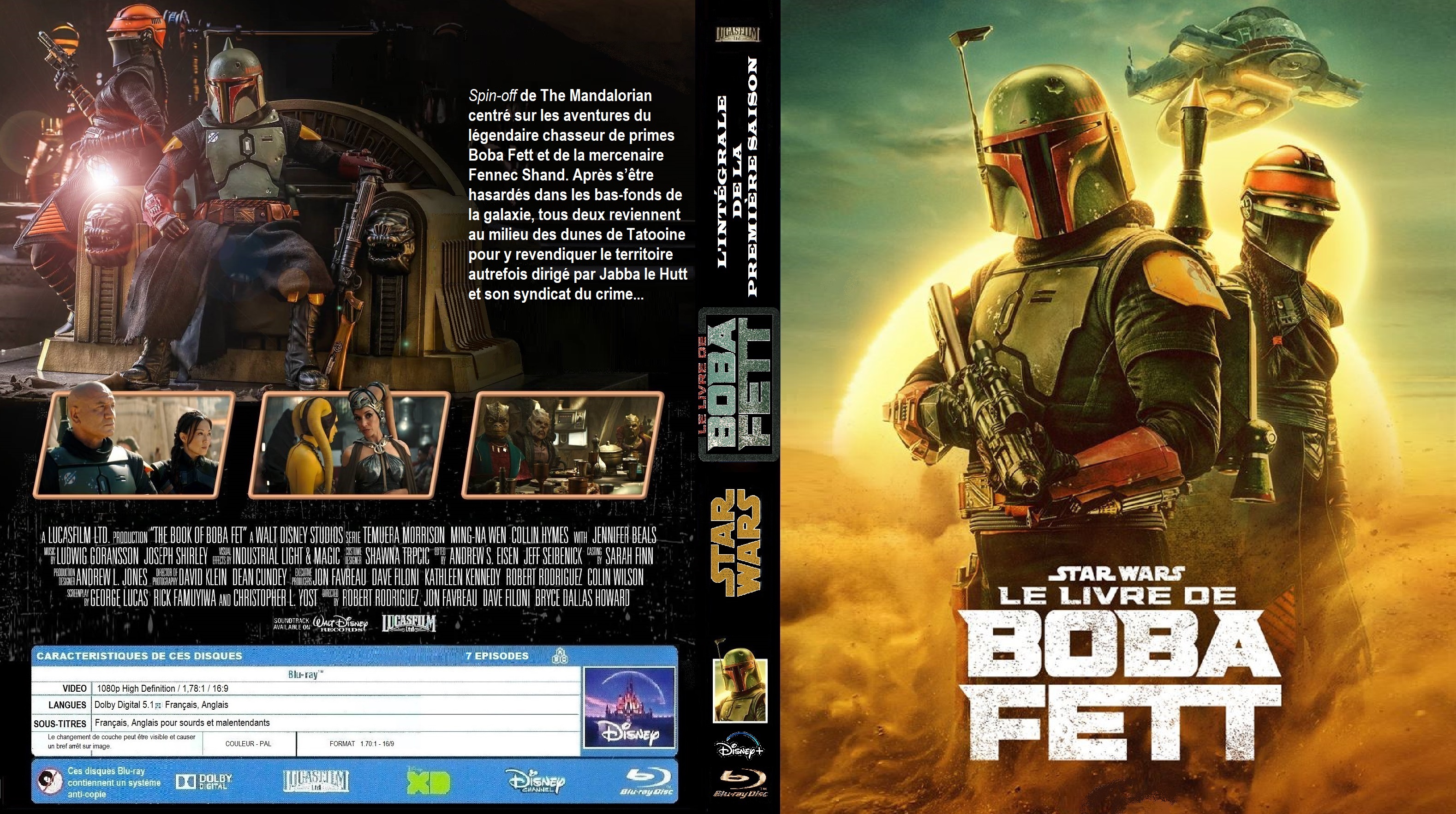 Jaquette DVD Star Wars Le Livre de Boba Fett Saison 1 custom  BLU RAY