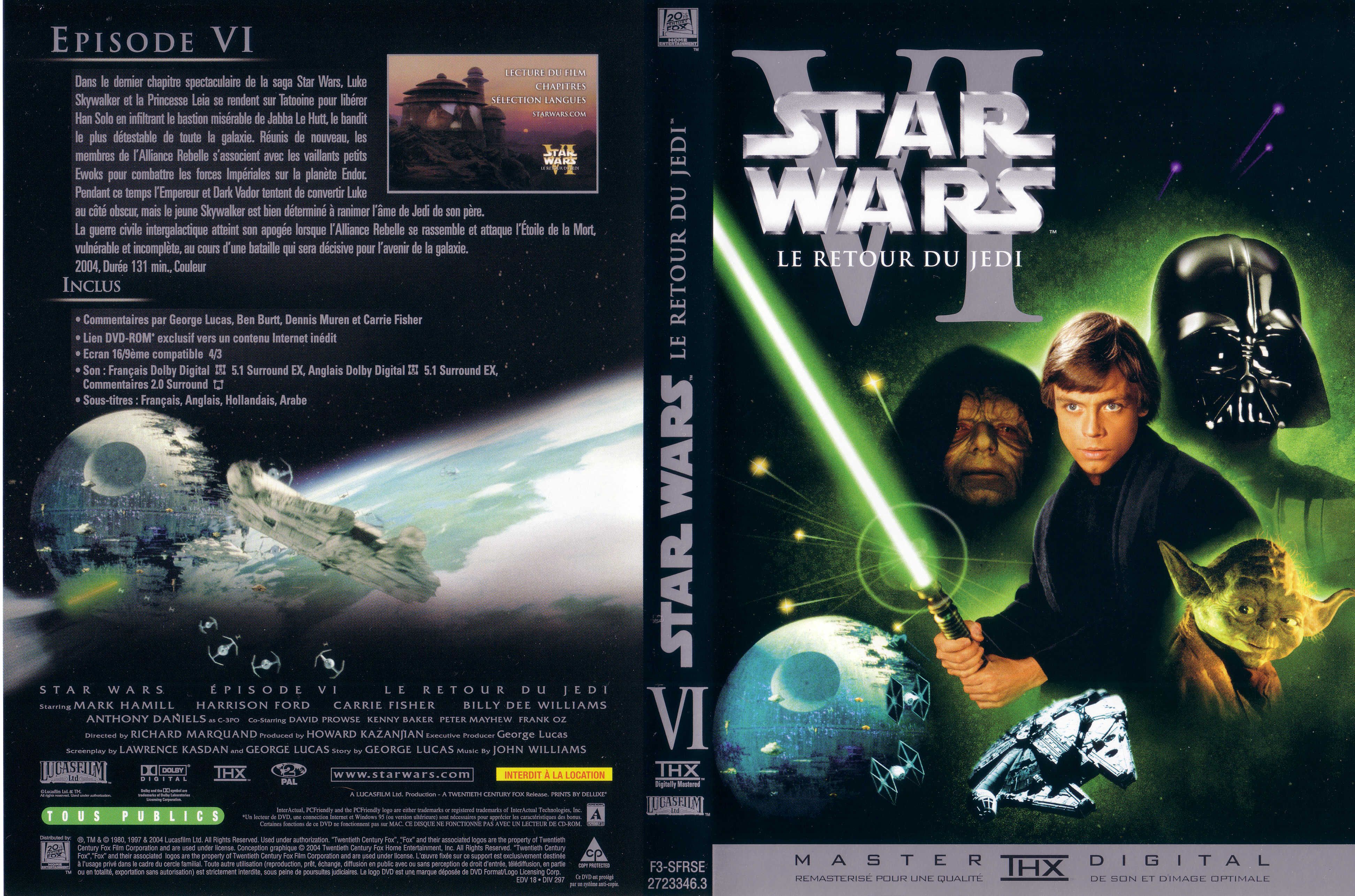 Jaquette DVD Star Wars Le retour du jedi
